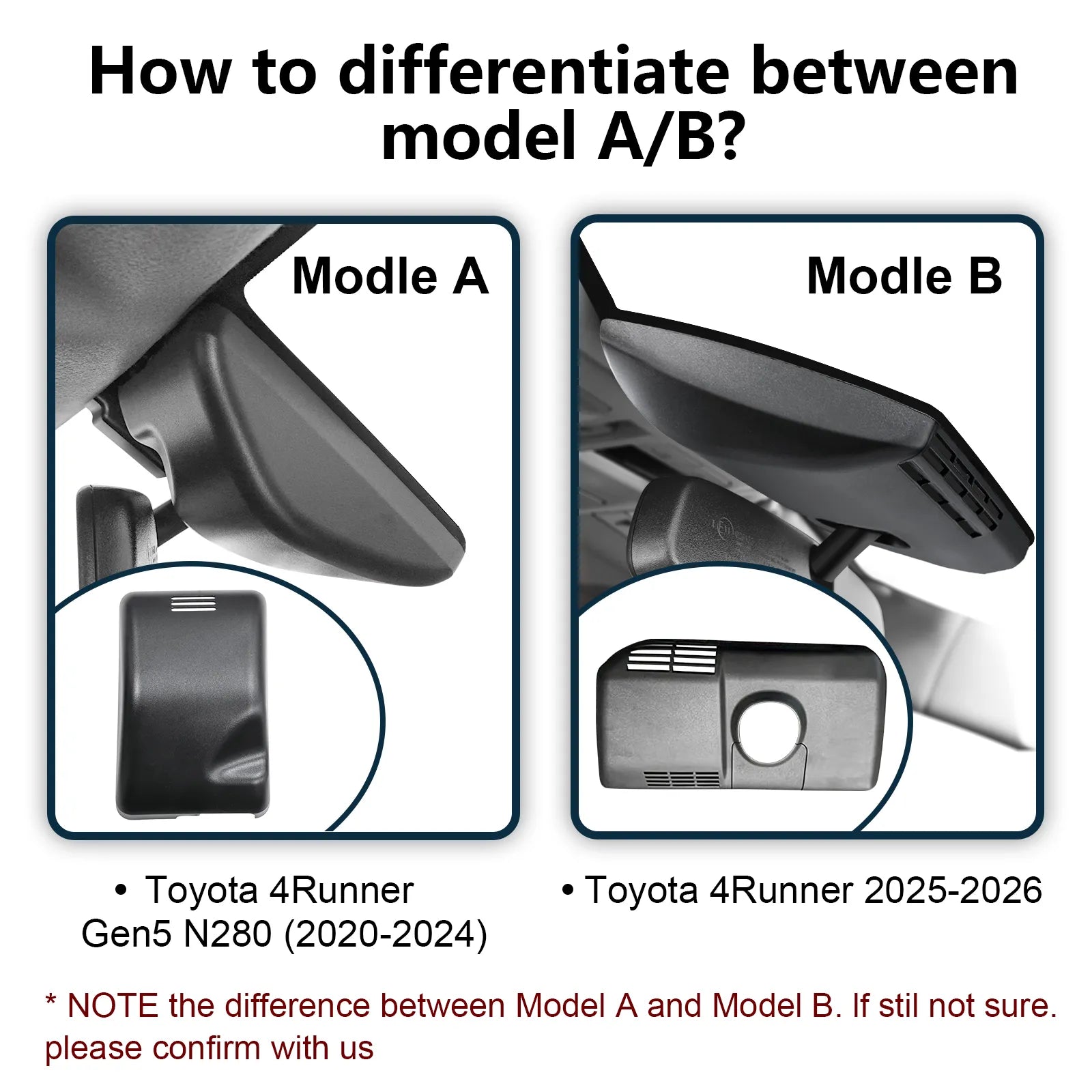Mangoal 4K Dash Cam for Toyota 4Runner 2025 2026 (Model B)