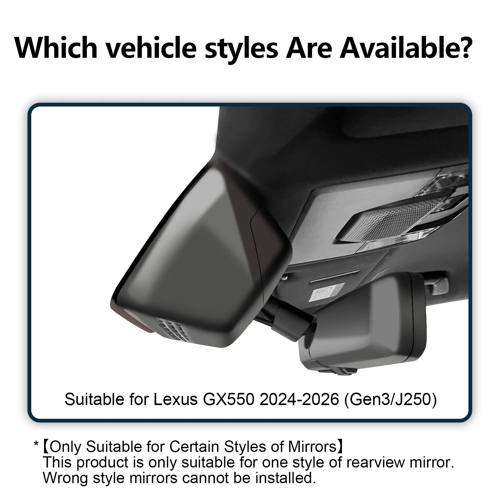 Mangoal Front 4K & Rear 1080p Dash Cam Custom for Lexus GX550 2024-2026 (Gen3 J250)