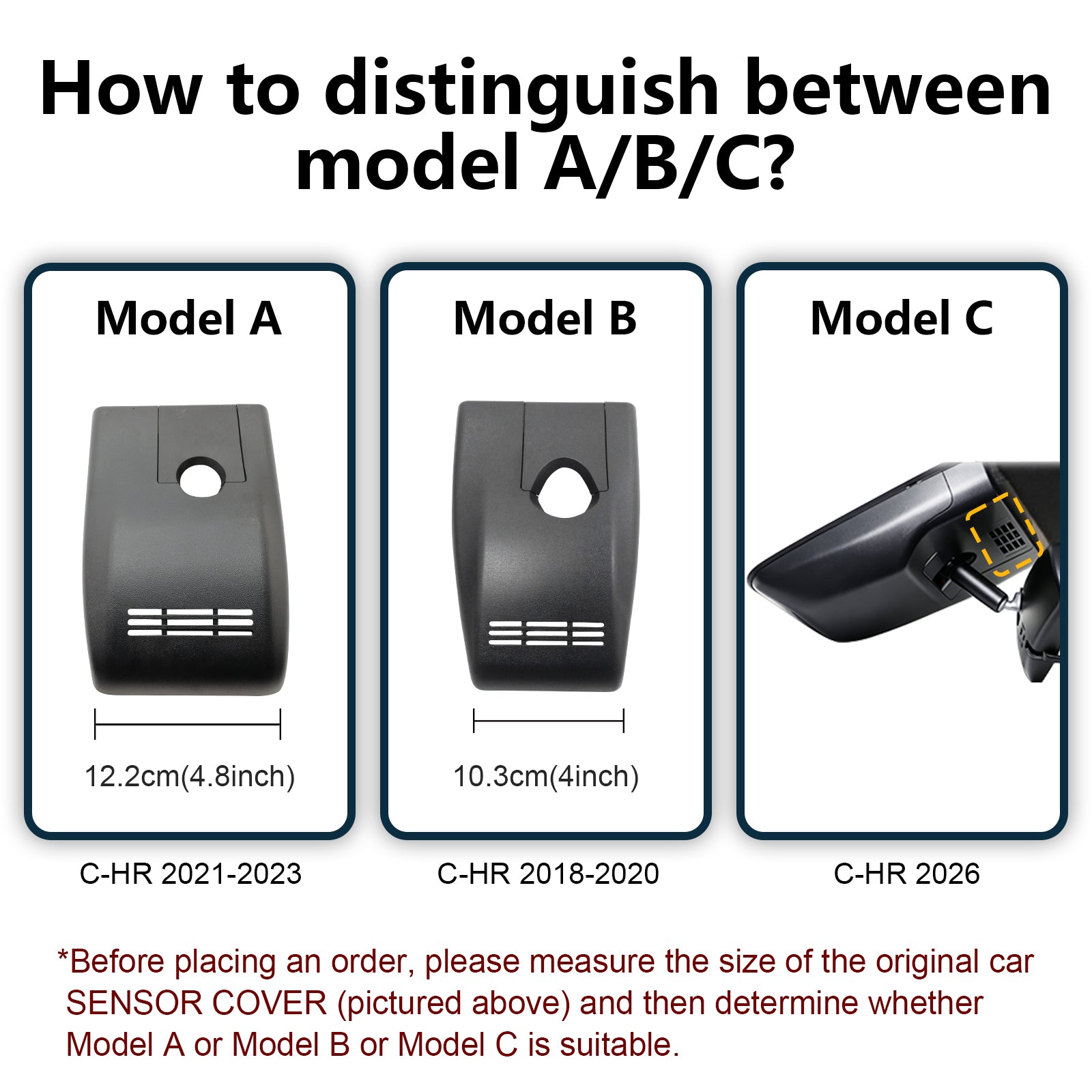 Mangoal Front 4K & Rear 1080P Dash Cam for Toyota C-HR 2026 (Model C)