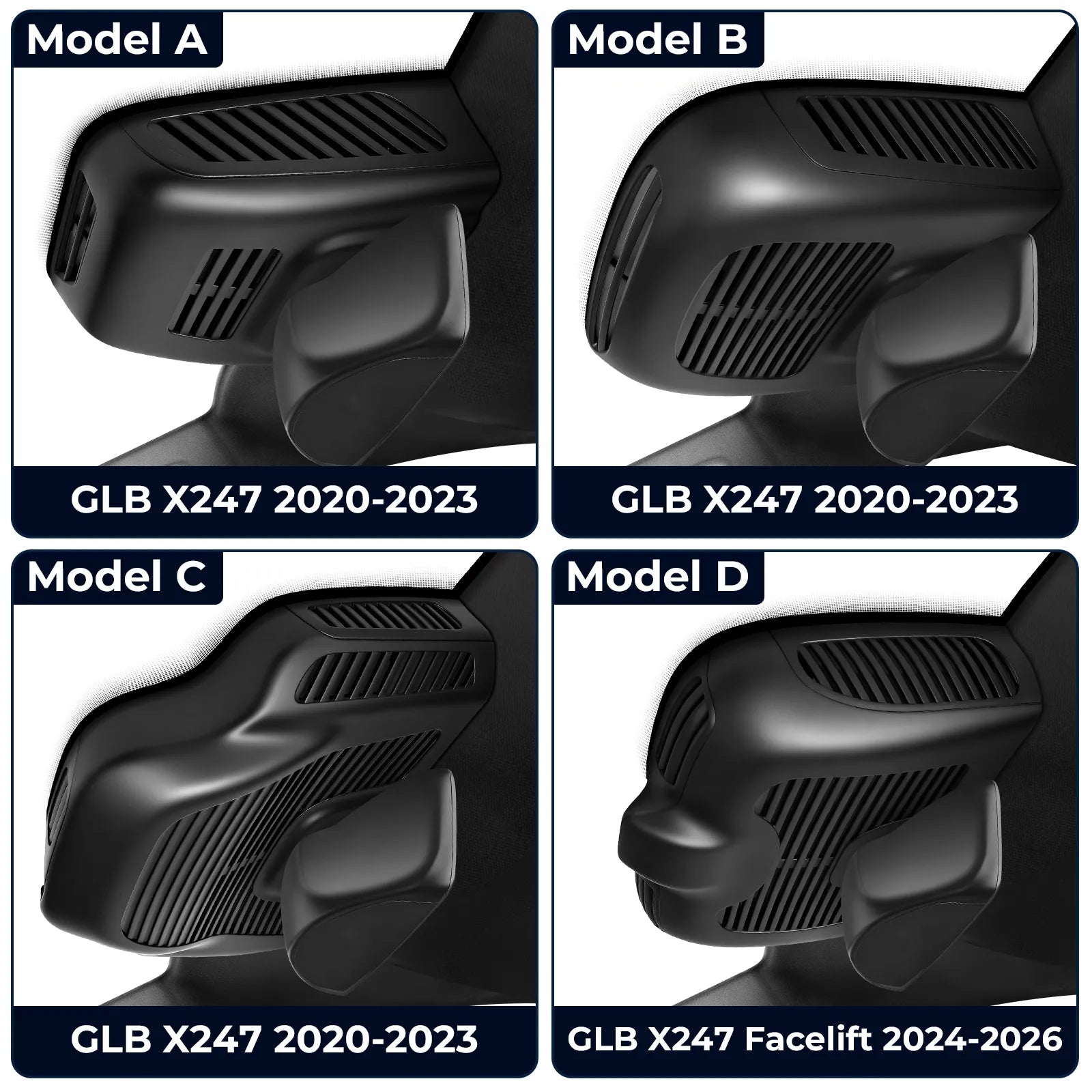 Mangoal Front 4K HDR Dash Cam STARVIS 2 IMX678 Custom for Mercedes-Benz GLB X247 2020-2023(Model C)