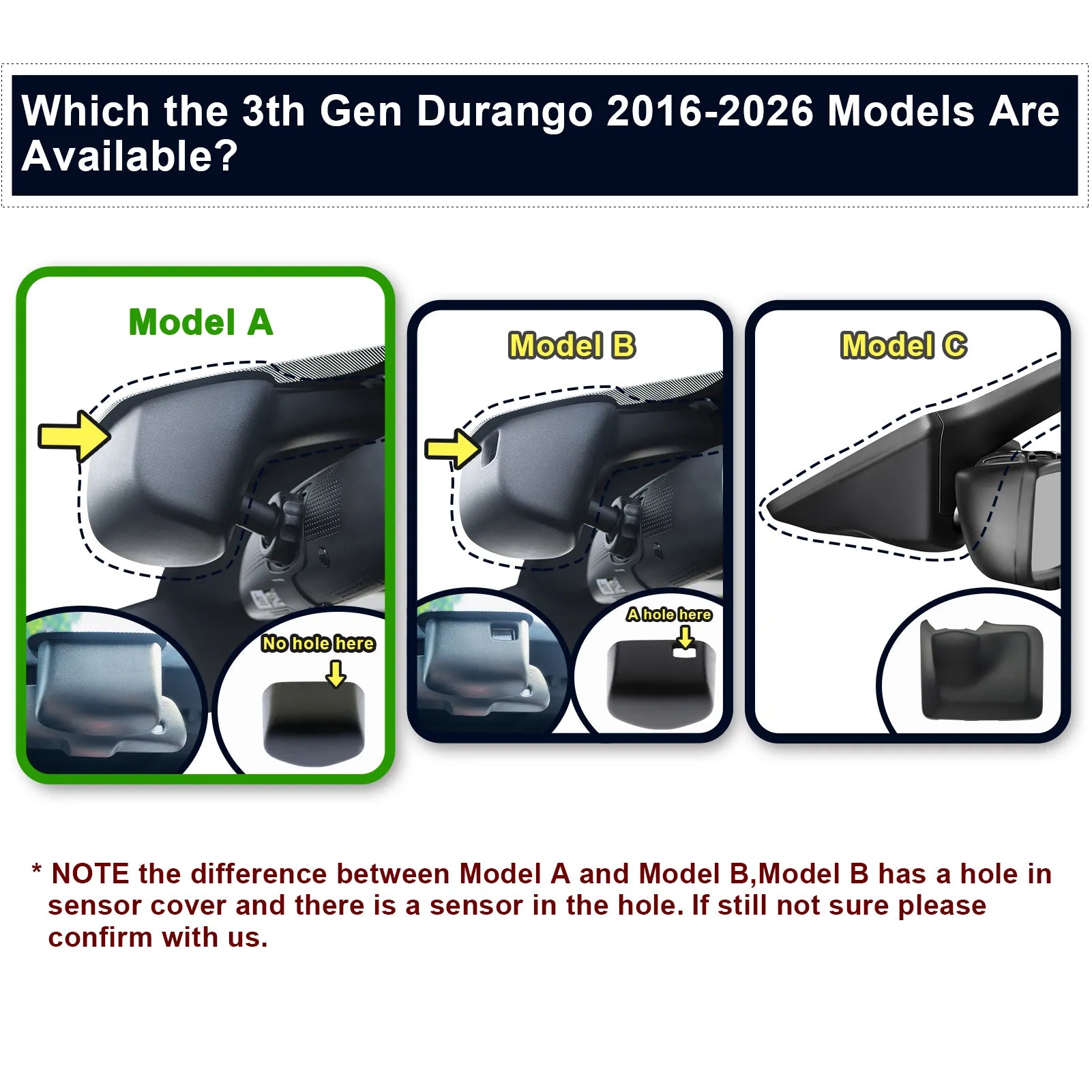 Mangoal Front 4K HDR Dash Cam STARVIS 2 IMX678 for Dodge Durango 2016-2026 (Model A)