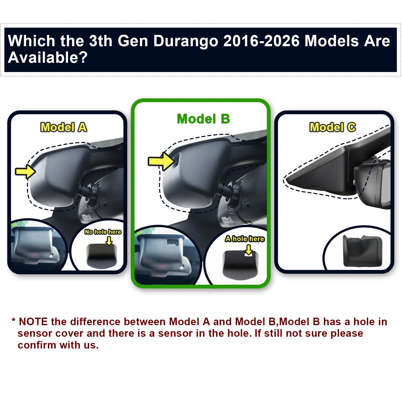Mangoal Front 4K HDR Dash Cam STARVIS 2 IMX678 for Dodge Durango 2016-2026 (Model B)