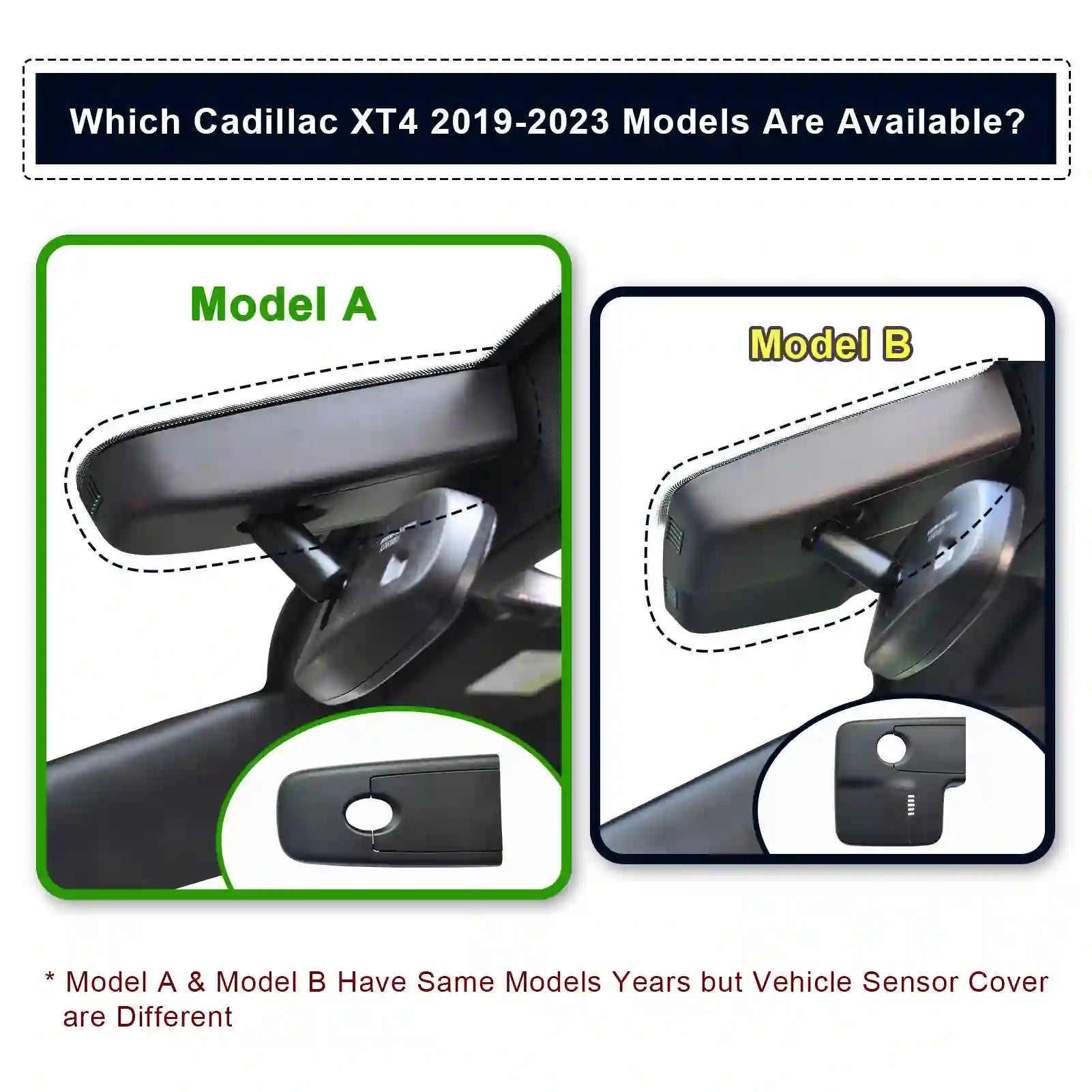 Cadillac XT4 dash camera Mode A.B