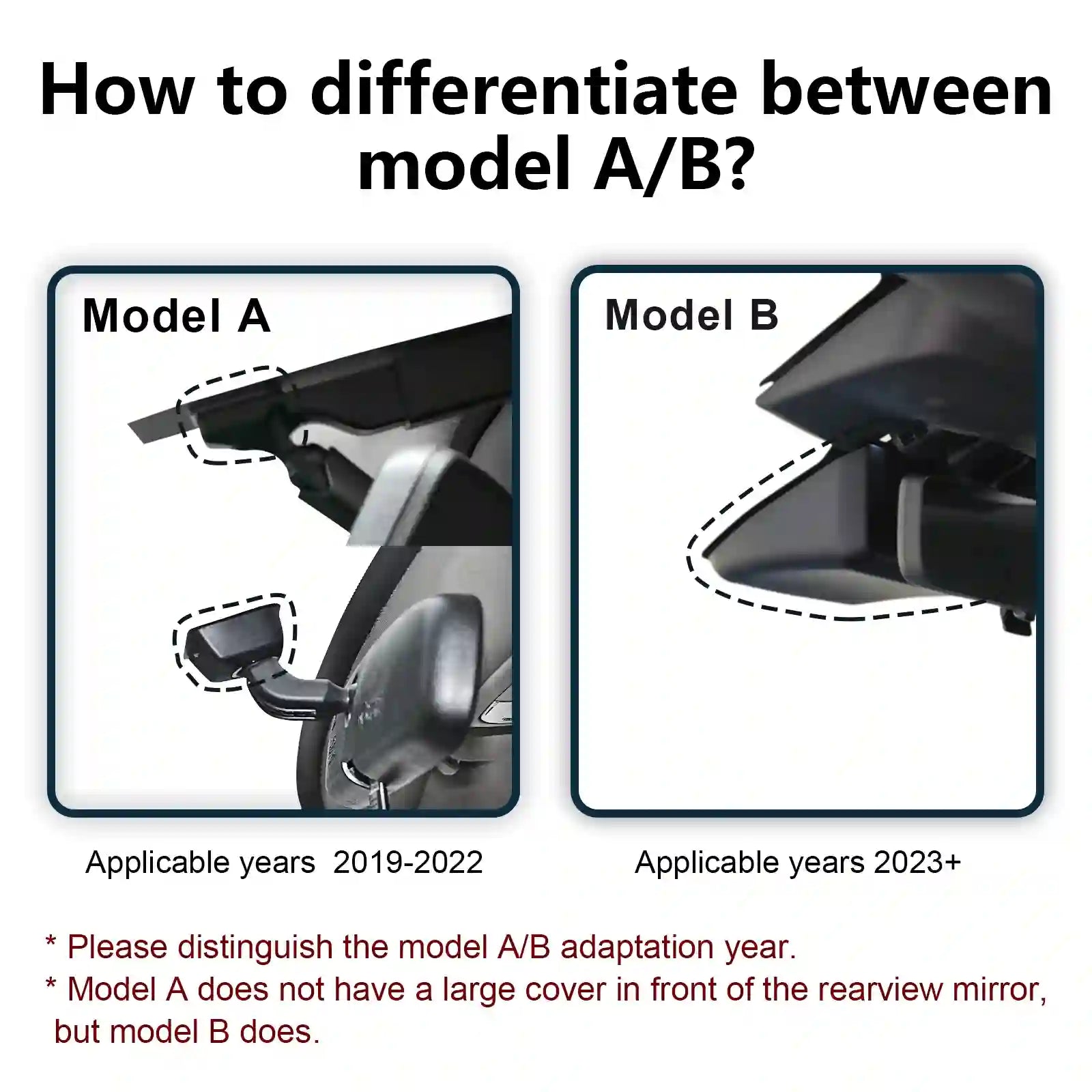 Subaru Ascent dashcam installtion difference model A & B 