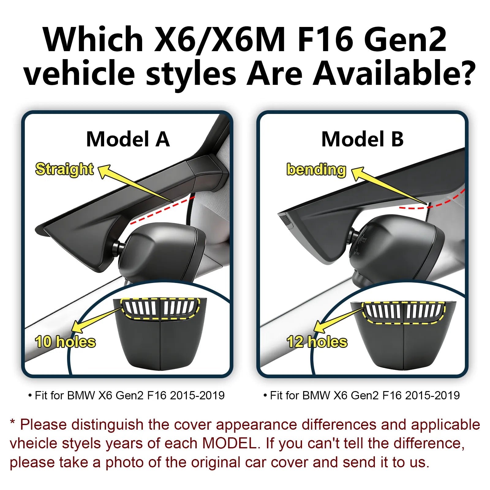Mangoal 4K Front & 2K Rear 2 Channel HDR Dash Cam, Dual STARVIS 2 IMX678 IMX675, Custom Fit for BMW X6 Gen2 F16 2015-2019(Model A)