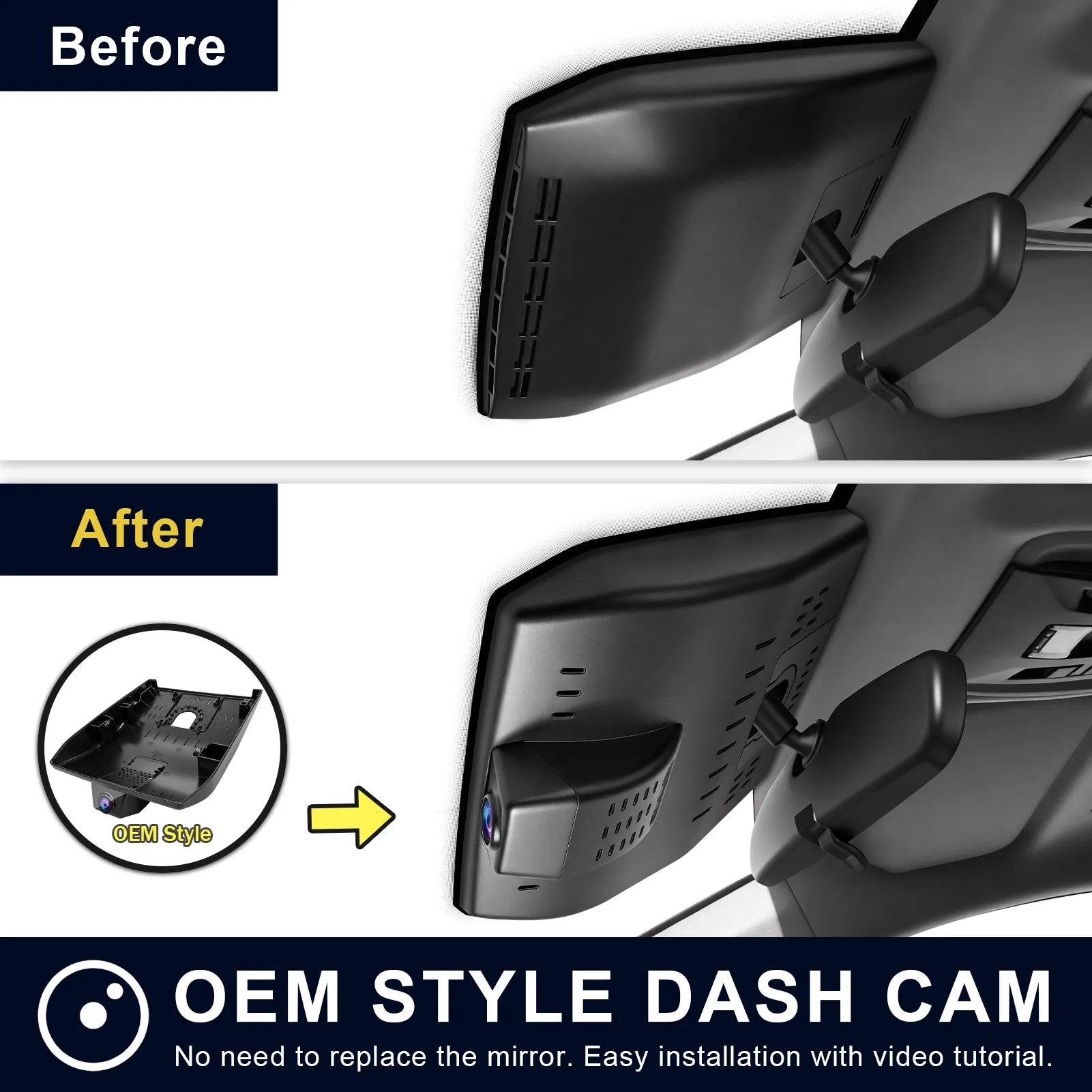 Mangoal Front 4K & Rear 2K Dash Cam Dual STARVIS 2 IMX678 IMX675 for Toyota Prius & Prius AWD-e & Prius Prime