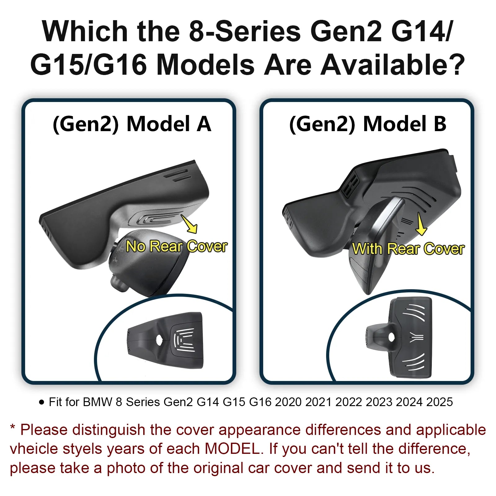 Mangoal STARVIS 2 Front 4K HDR Dash Cam IMX678, Custom Fit for BMW 8 Series Gen2 G14 G15 G16 2020-2026(Model B)