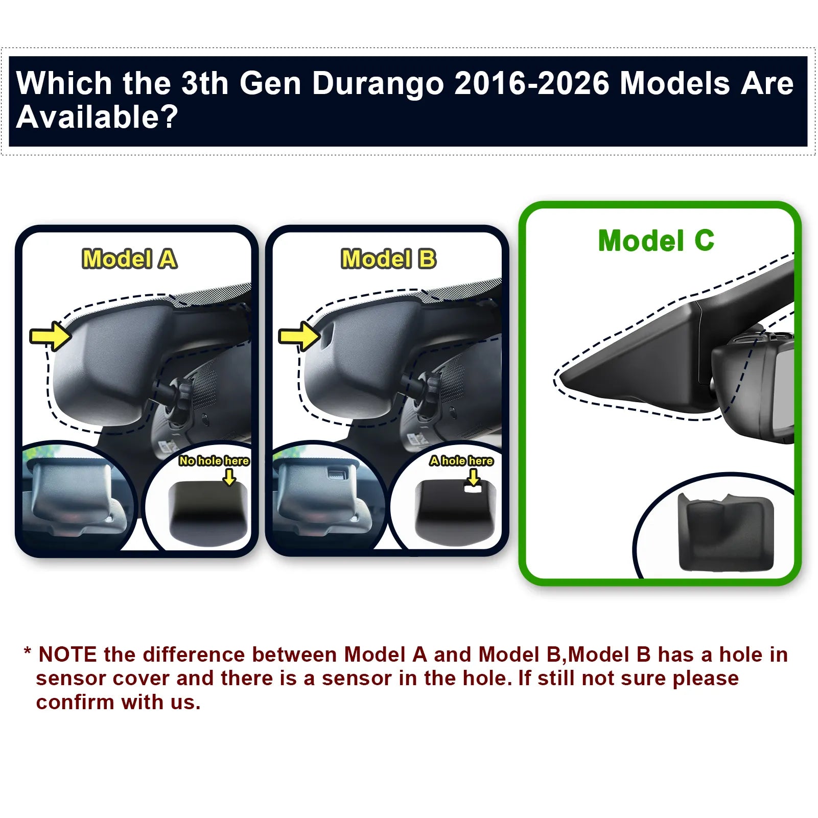 4K Dash Cam Custom Fit for Dodge Durango 2016-2026 (Model C), Citadel GT GT Plus SRT 392,Integrated OEM Look, UHD 2160P, WiFi & App, 64GB Card