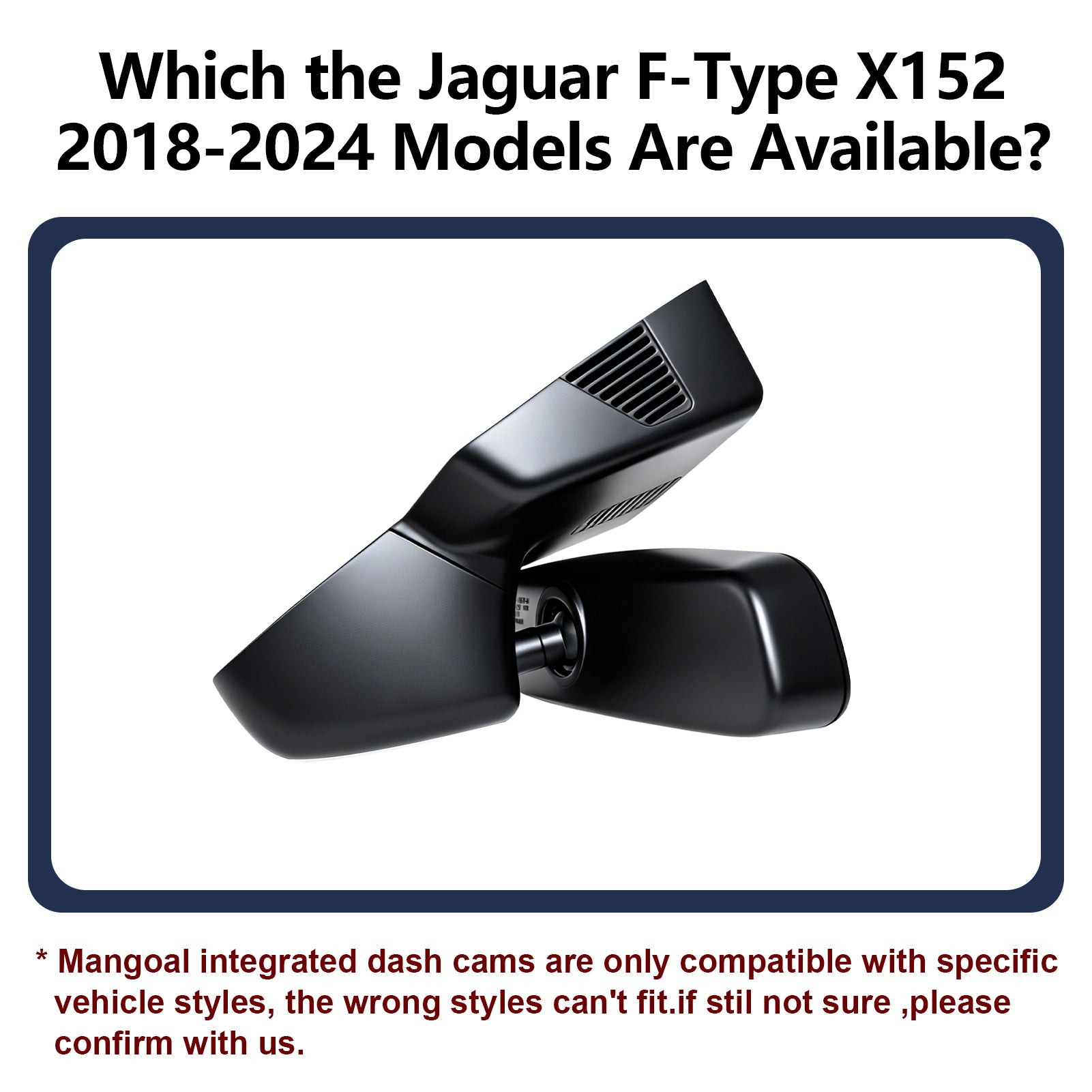 Mangoal 4K Dash Cam for Jaguar F-Type (X152) 2018-2024