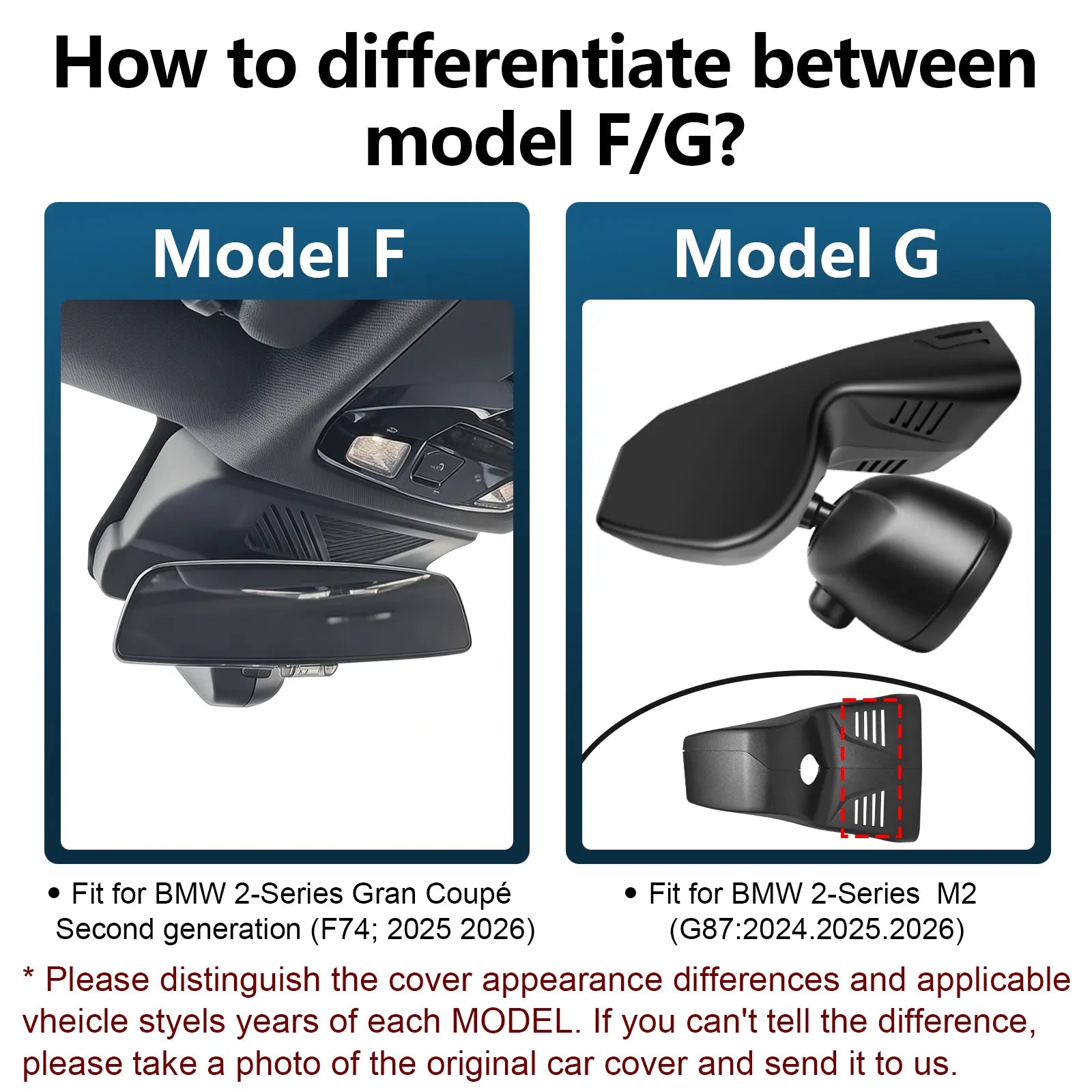Mangoal 4K Front & 2K Rear 2 Channel HDR Dash Cam, STARVIS 2, BMW 2 Series Gran Coupé Second Generation (F74; 2025 2026) (Model F)