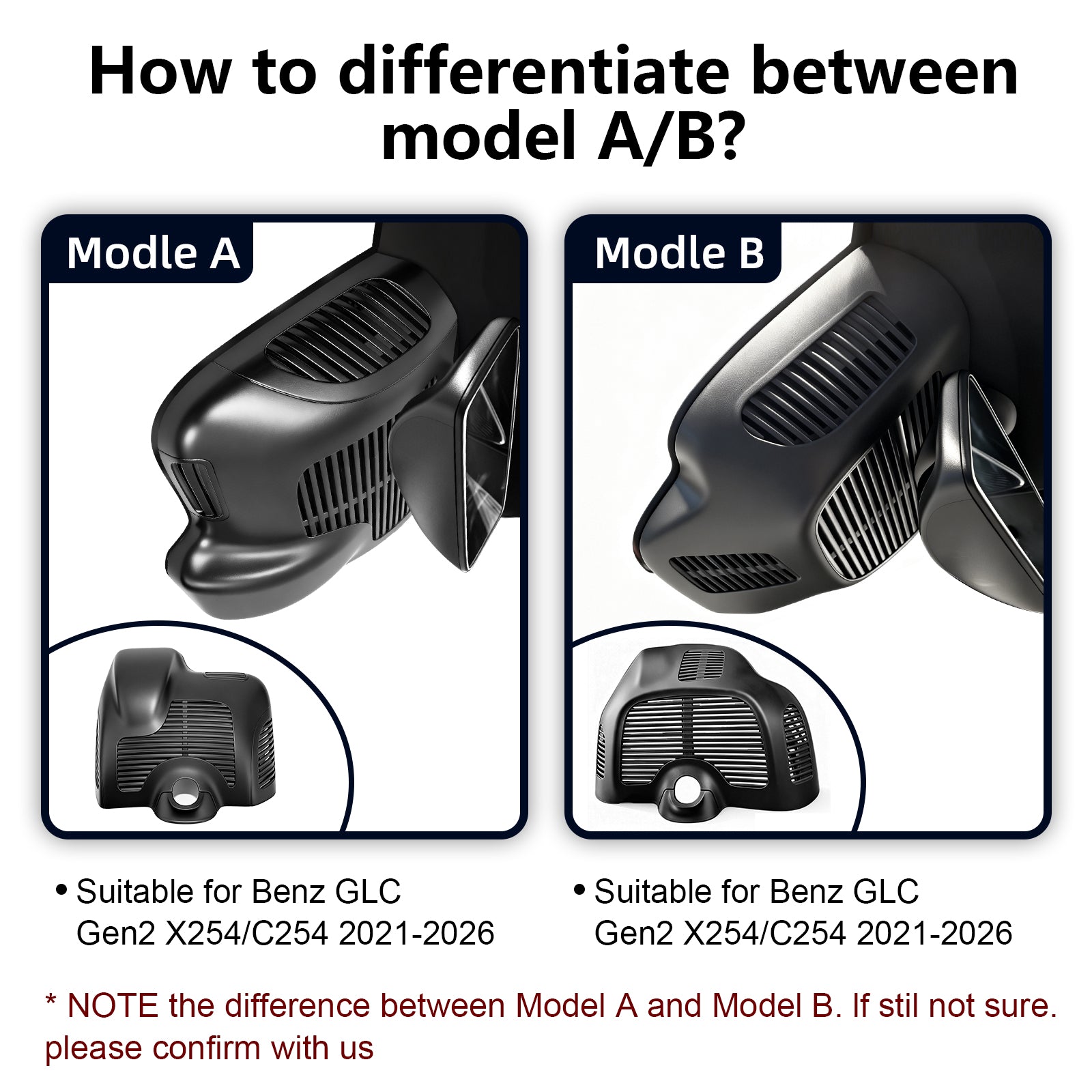 Mangoal 4K Dash Cam for Mercedes-Benz GLC Gen2 X254/C254 2021-2026(Model A)