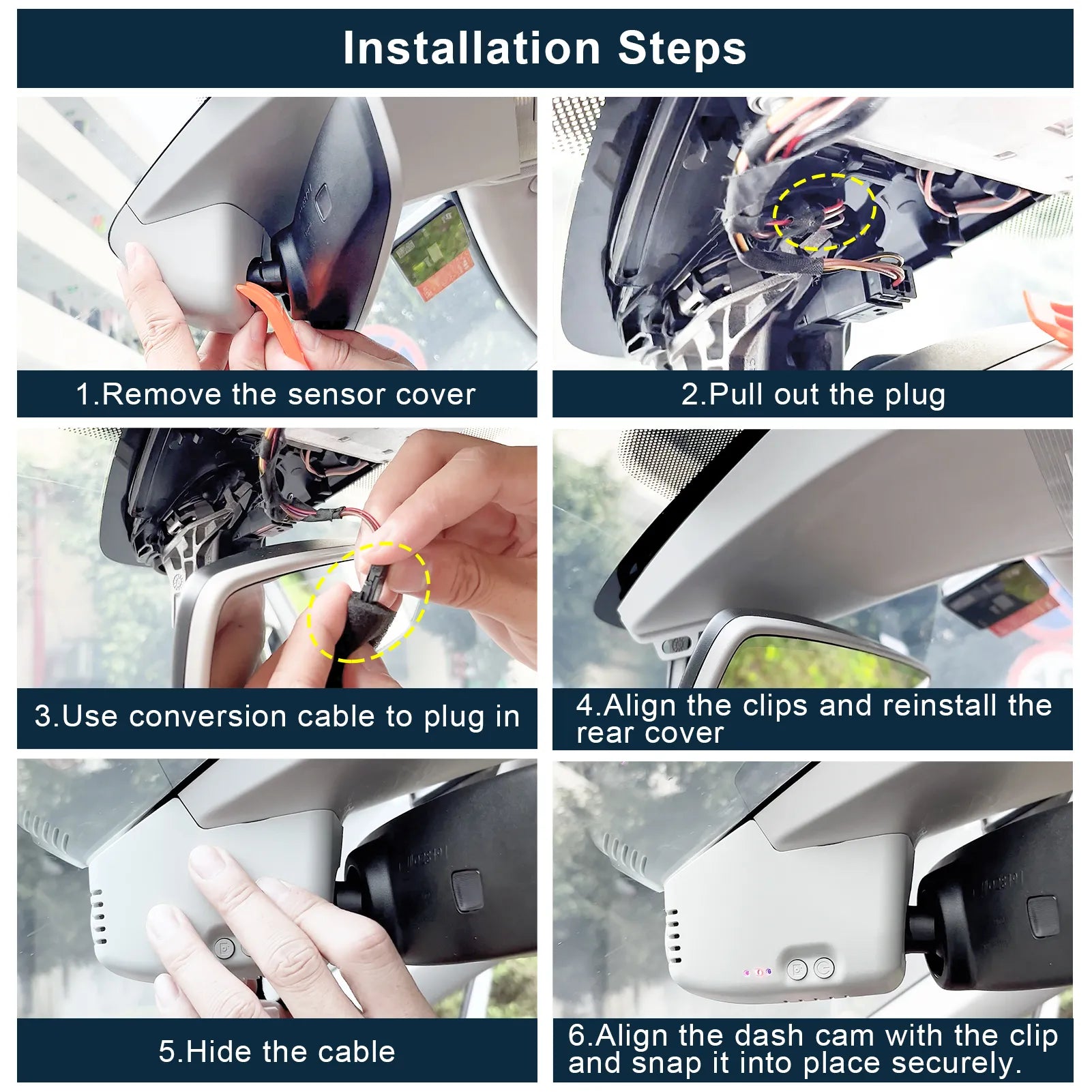 Mangoal 4K Front & 2K Rear 2 Channel HDR Dash Cam, Dual STARVIS 2 IMX678 IMX675, Custom Fit for VolksWagen Polo 2018-2024 (Model B Gray)