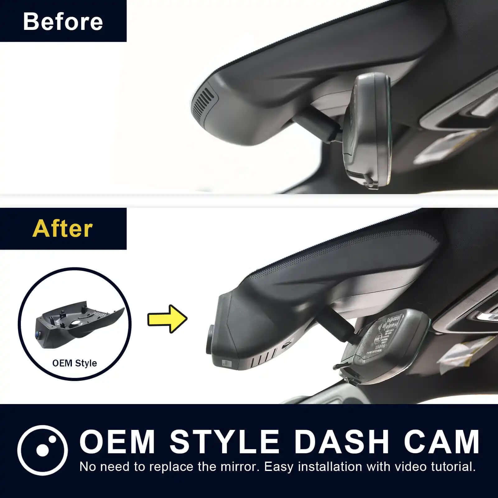 Suburban tahoe Model-A OEM looks dash cam 