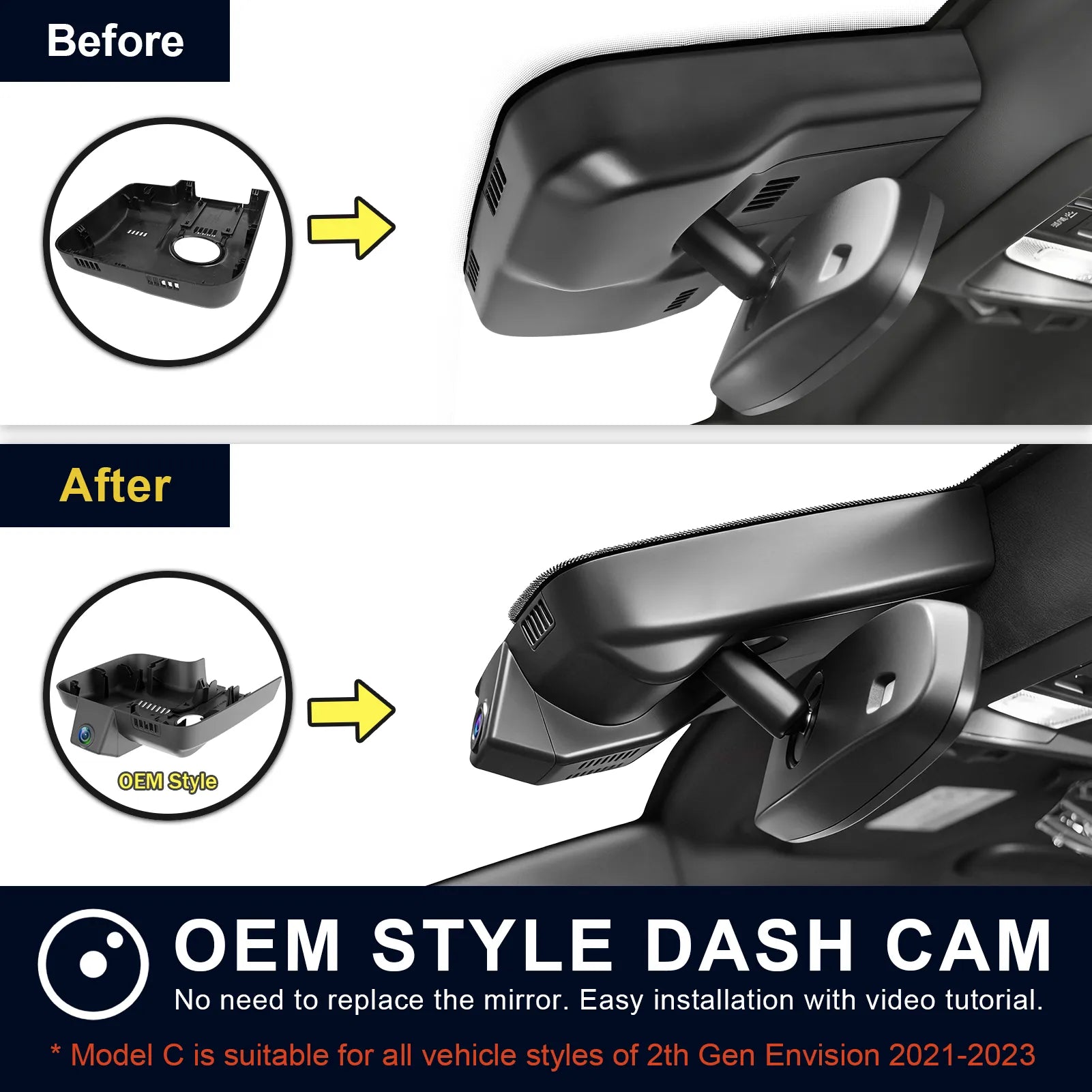 Mangoal 4K Dash Cam Custom fit for Buick Envista 2024-2026
