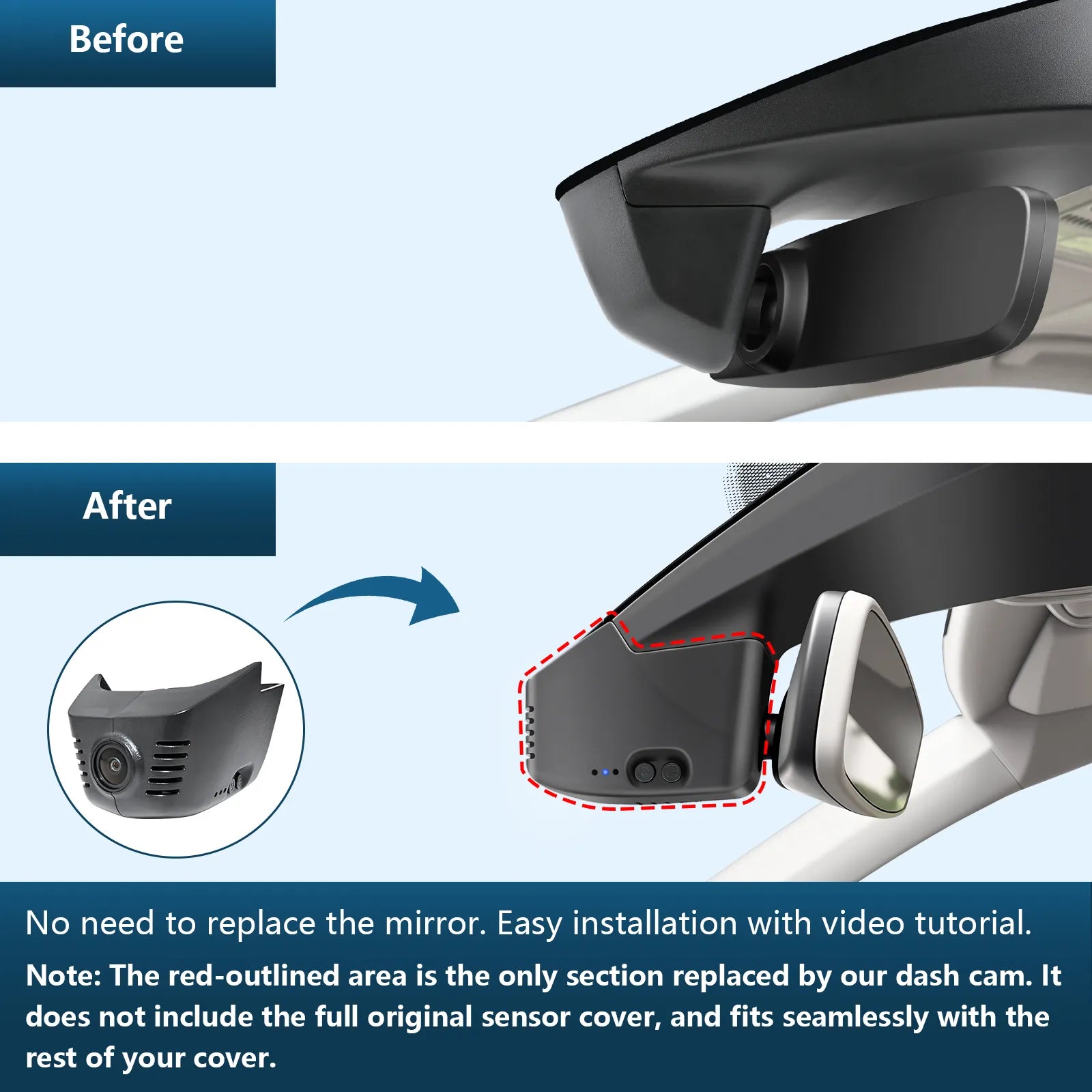 Mangoal 4K Front & 2K Rear 2 Channel HDR Dash Cam, Dual STARVIS 2 IMX678 IMX675, Custom Fit for Volkswagen up! (Model B Black)
