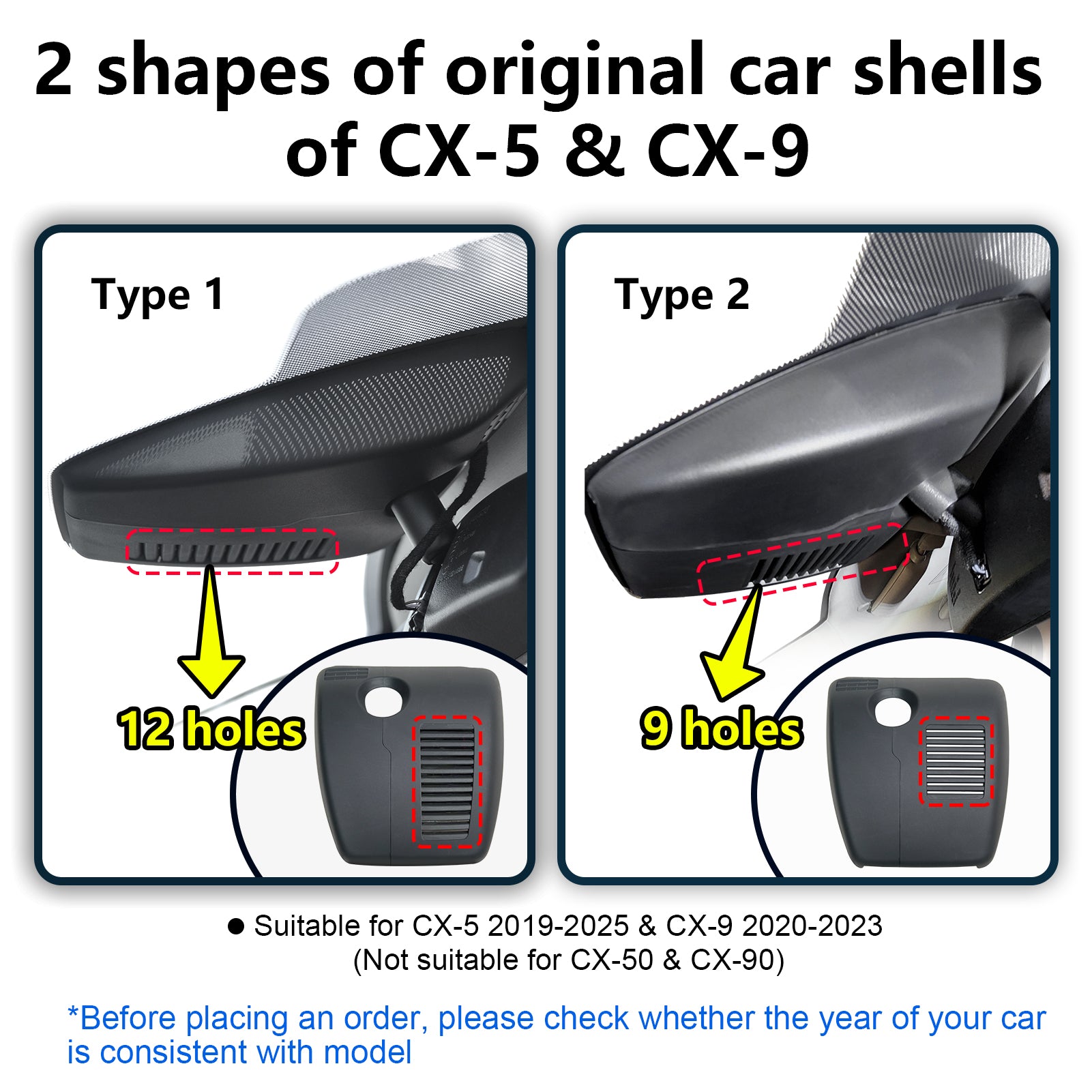 Mangoal 4K Dash Cam for Mazda CX-5 2019-2025 & CX-9 2020-2023