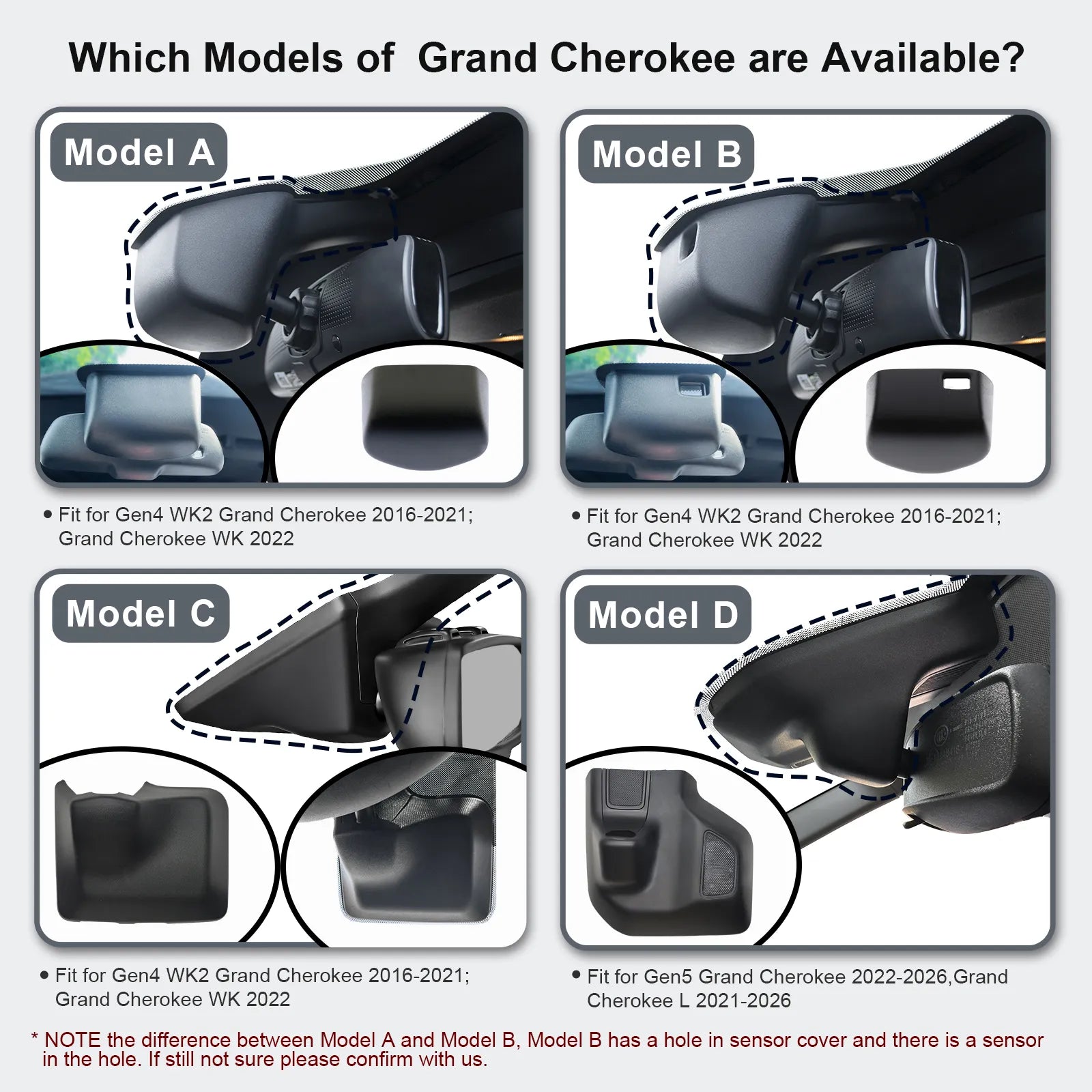 Mangoal 4K Dash Cam for Jeep Grand Cherokee 2016-2021 & Grand Cherokee WK 2022 (Model A)