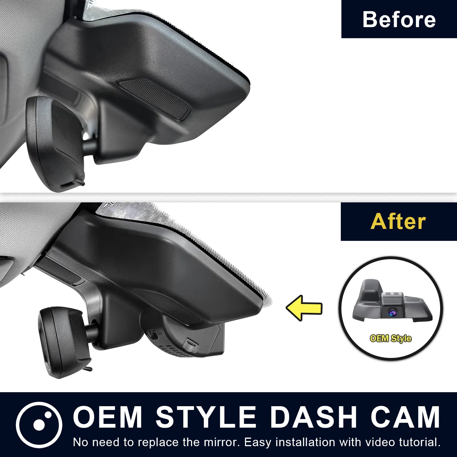 Mangoal Front 4K HDR Dash Cam STARVIS 2 IMX678 for Jeep Grand Cherokee 2022-2026, Grand Cherokee L 2021-2026 (Model D)