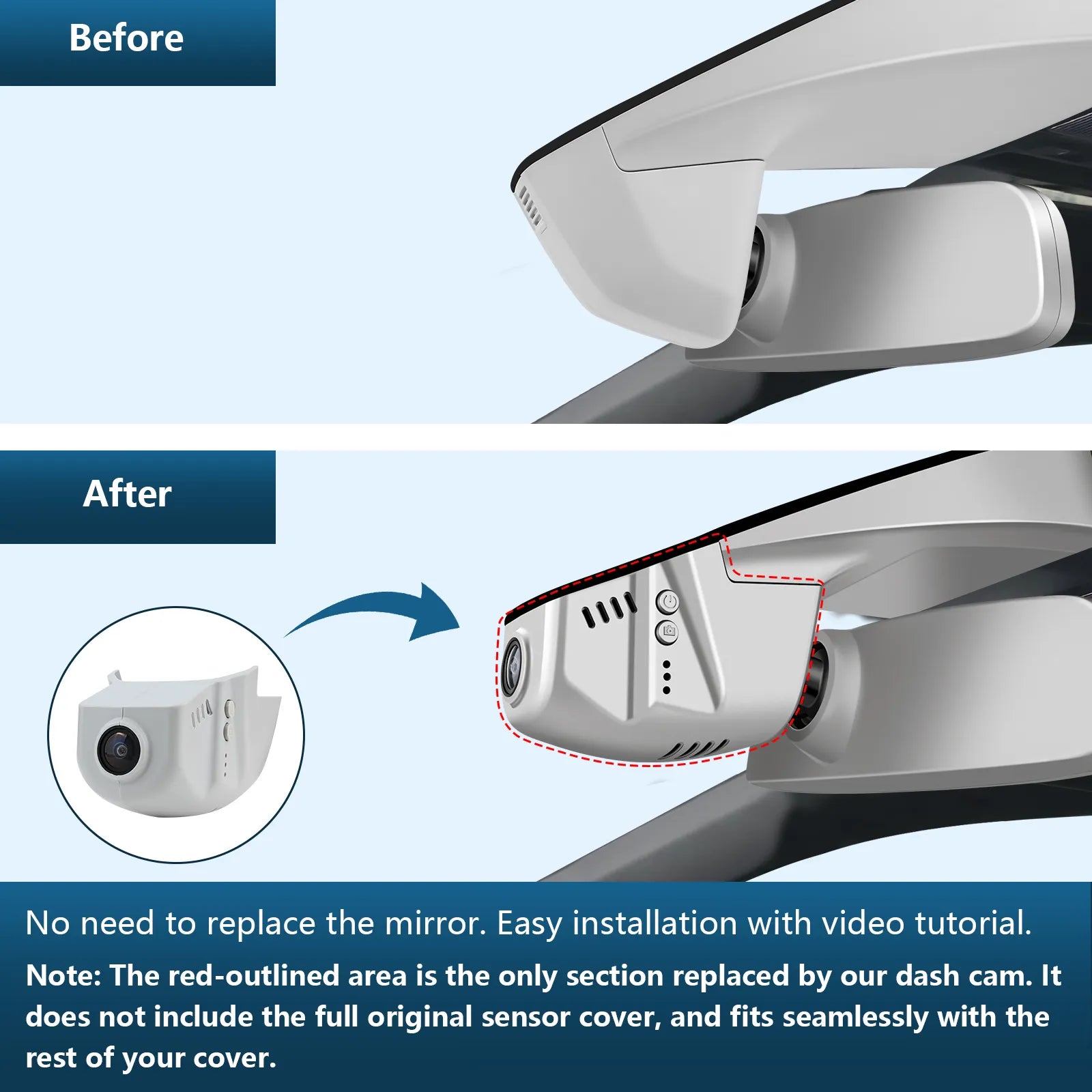 Mangoal 4K Dash Cam for Volkswagen Arteon 2018-2024 (Model B Gray)