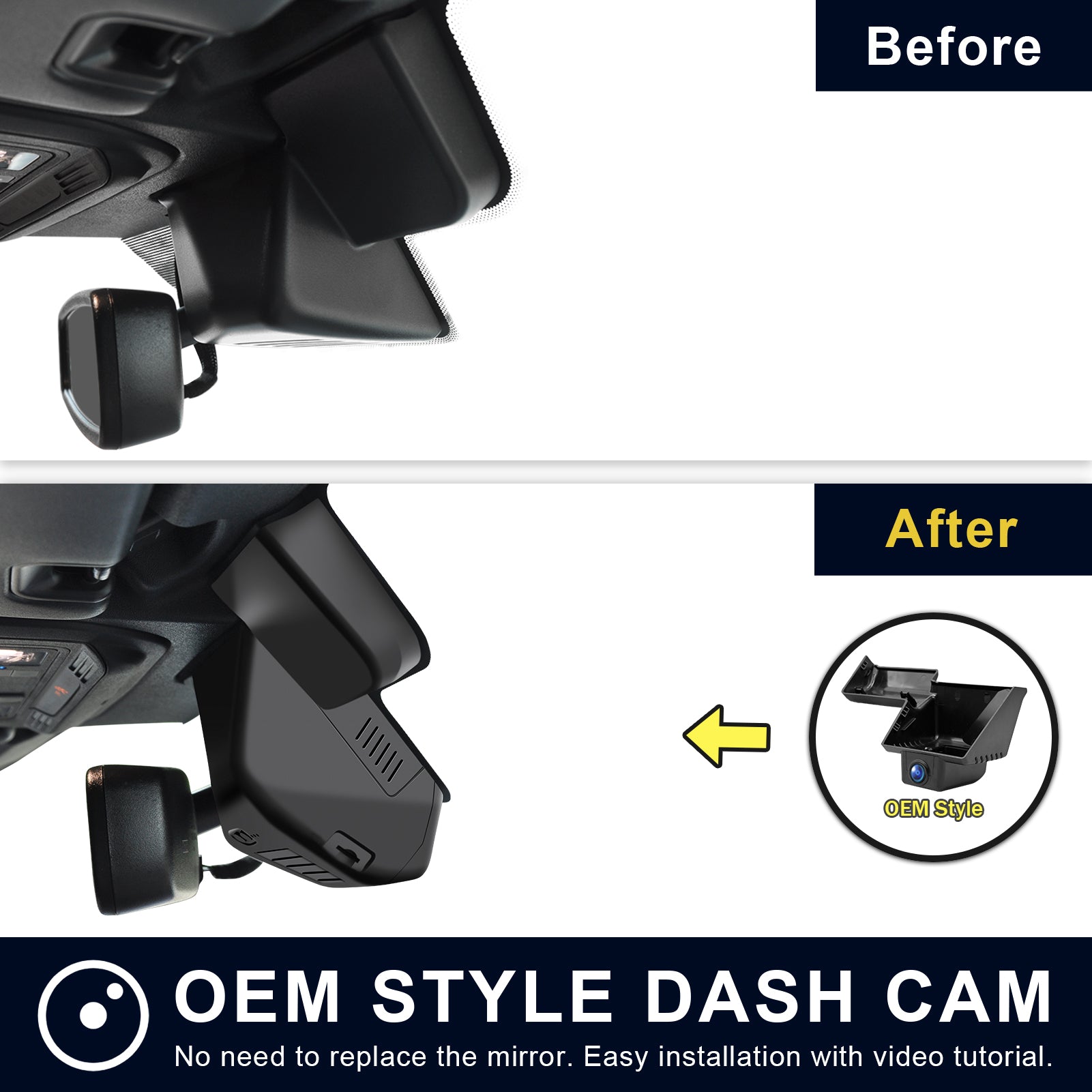 Mangoal Front 4K HDR Dash Cam STARVIS 2 IMX678 for Ford Bronco 2025 2026(Model B)