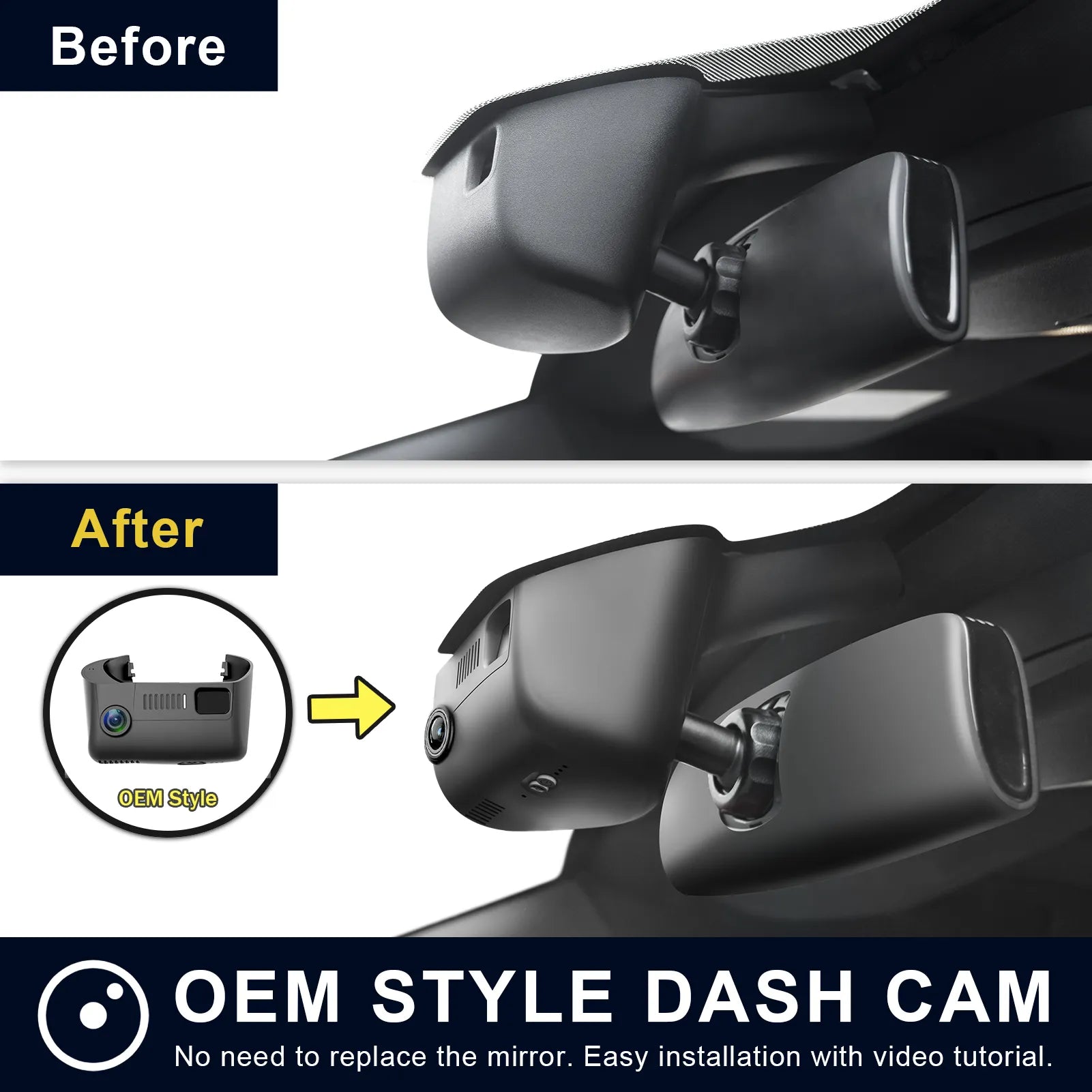 Mangoal Front 4K HDR Dash Cam STARVIS 2 IMX678 for Dodge Durango 2016-2026 (Model A)