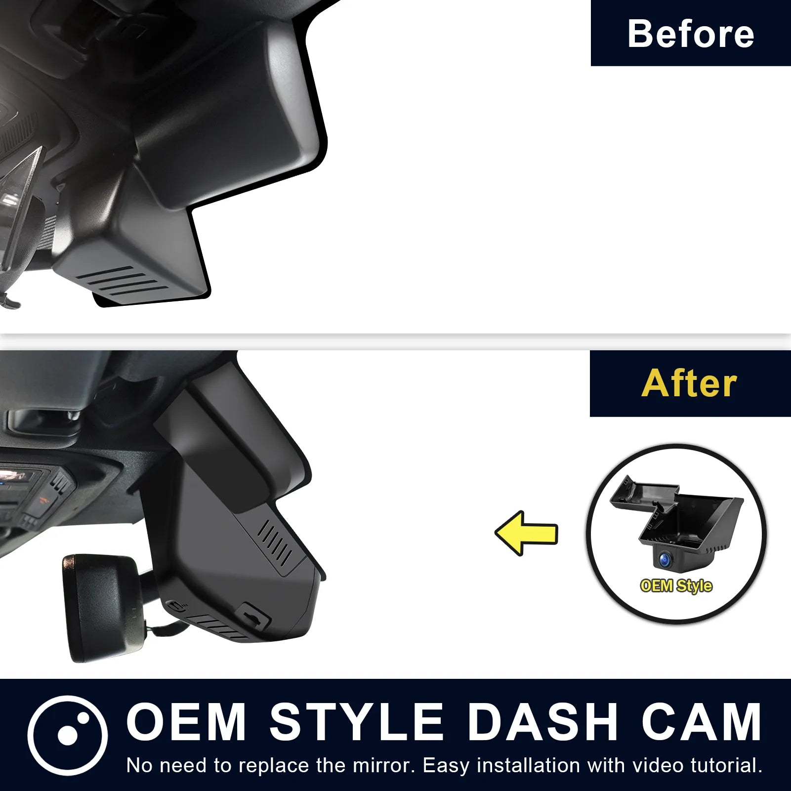 Mangoal 4K Dash Cam Fit for Ford Bronco 2025 2026 (Model B)