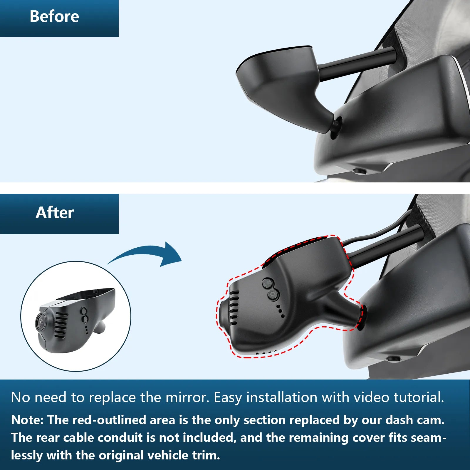 Mangoal Front 4K HDR Dash Cam STARVIS 2 IMX678, Custom Fit for Volkswagen(Model B), Select Beetle 2018-2019, Tiguan 2009-2018, Jetta 2005-2016, Eos 2007-2015, Passat 2012-2015, CC 2009-2012