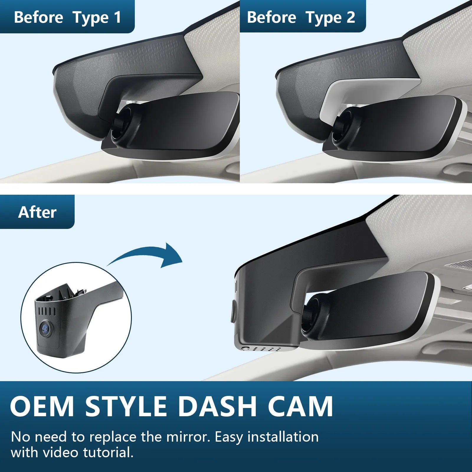 Mangoal 4K Front & 2K Rear 2 Channel HDR Dash Cam, Dual STARVIS 2 IMX678 IMX675, Custom Fit for Volkswagen Touareg 2019-2025 (Model B Black)