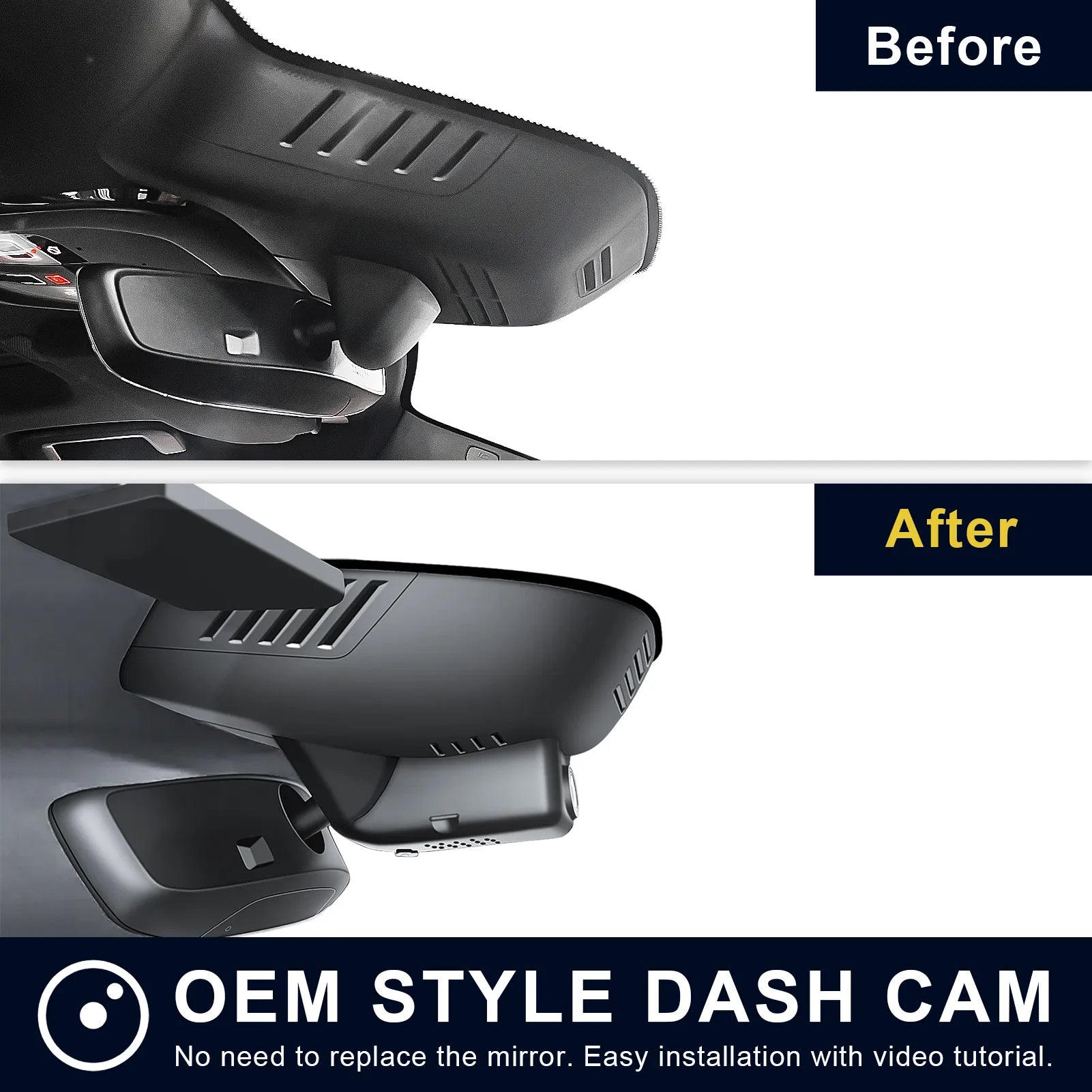 Mangoal Front 4K & Rear 1080P Dash Cam for Volvo XC90 2023-2026 (Model B)