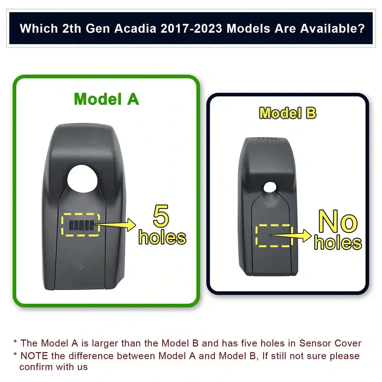 Acadia model dash cam apperance 