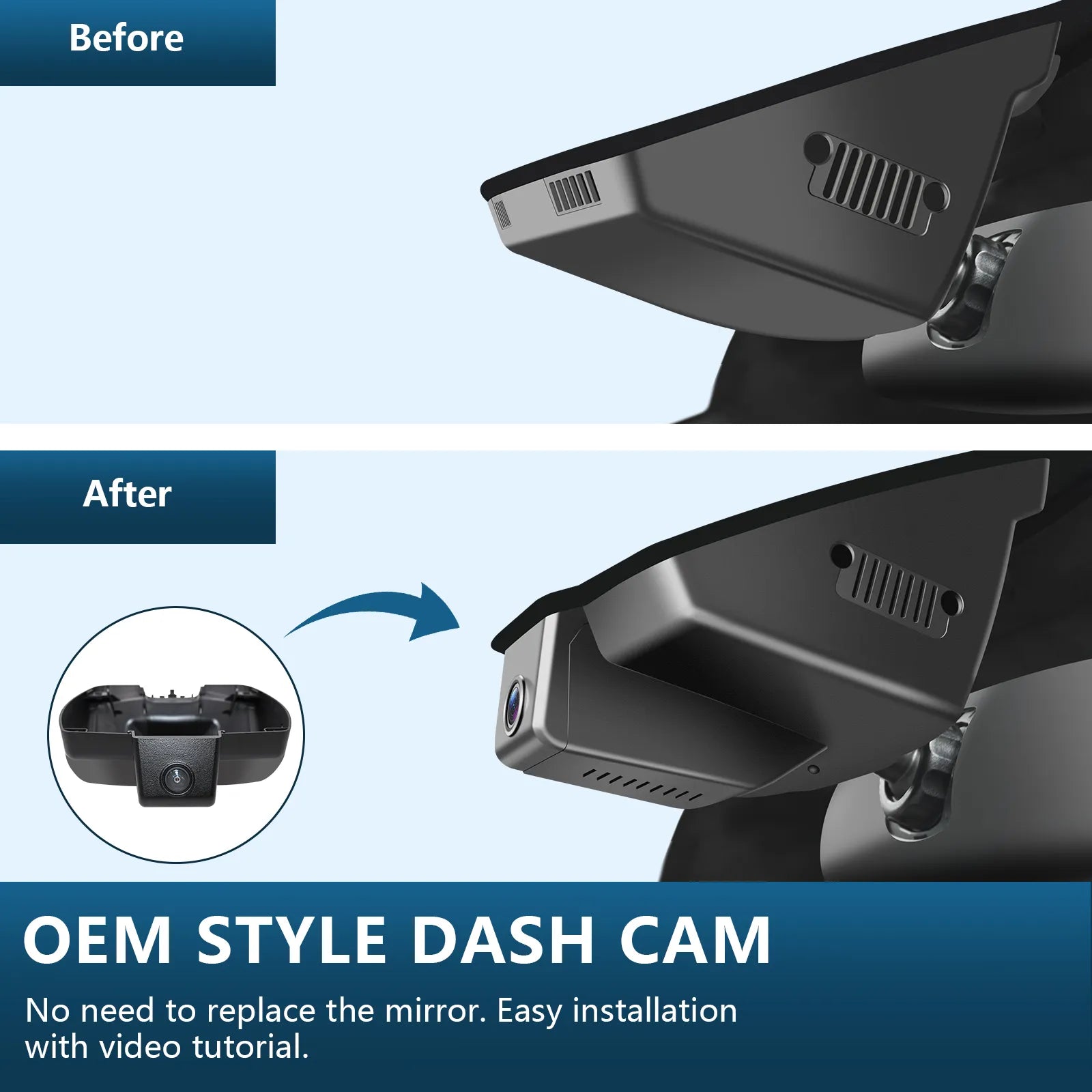Mangoal Front 4K & Rear 2K HDR Dash Cam, Dual STARVIS 2 for  for Jeep Renegade 2015-2023(Black)