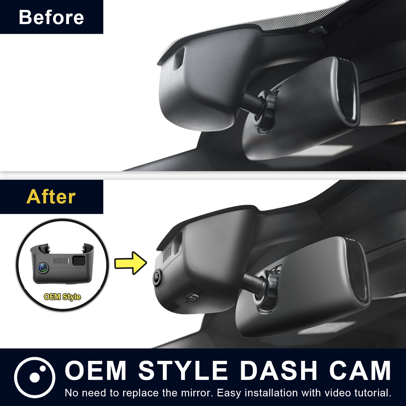 Mangoal Front 4K HDR Dash Cam STARVIS 2 IMX678 for Jeep Grand Cherokee 2016-2021 & WK 2022 (Model A)