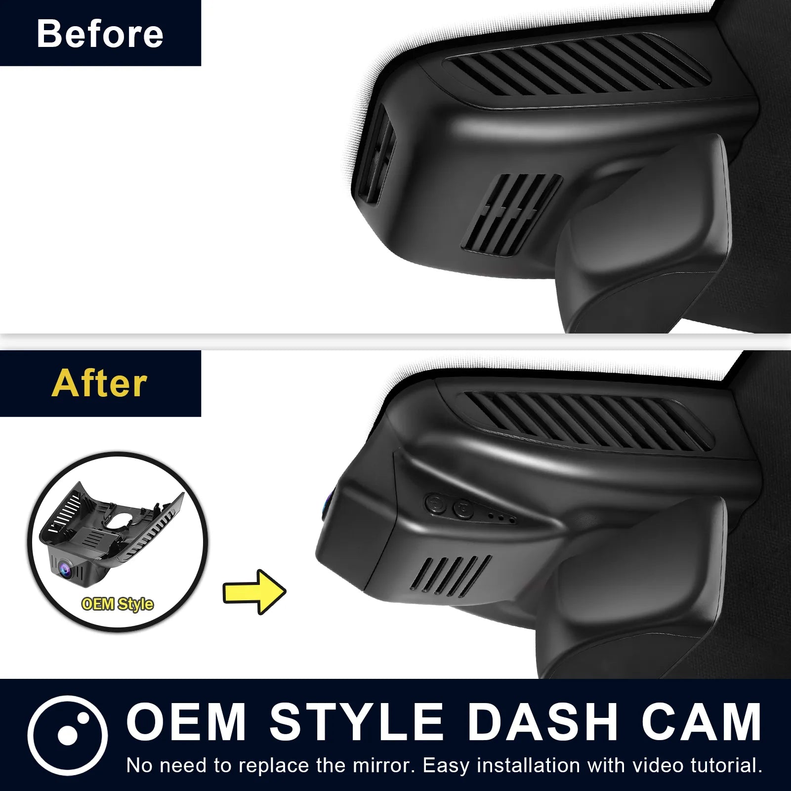 Mangoal Front 4K and Rear 1080P Dash Cam for Mercedes-Benz GLB X247 2020-2023(Model A)