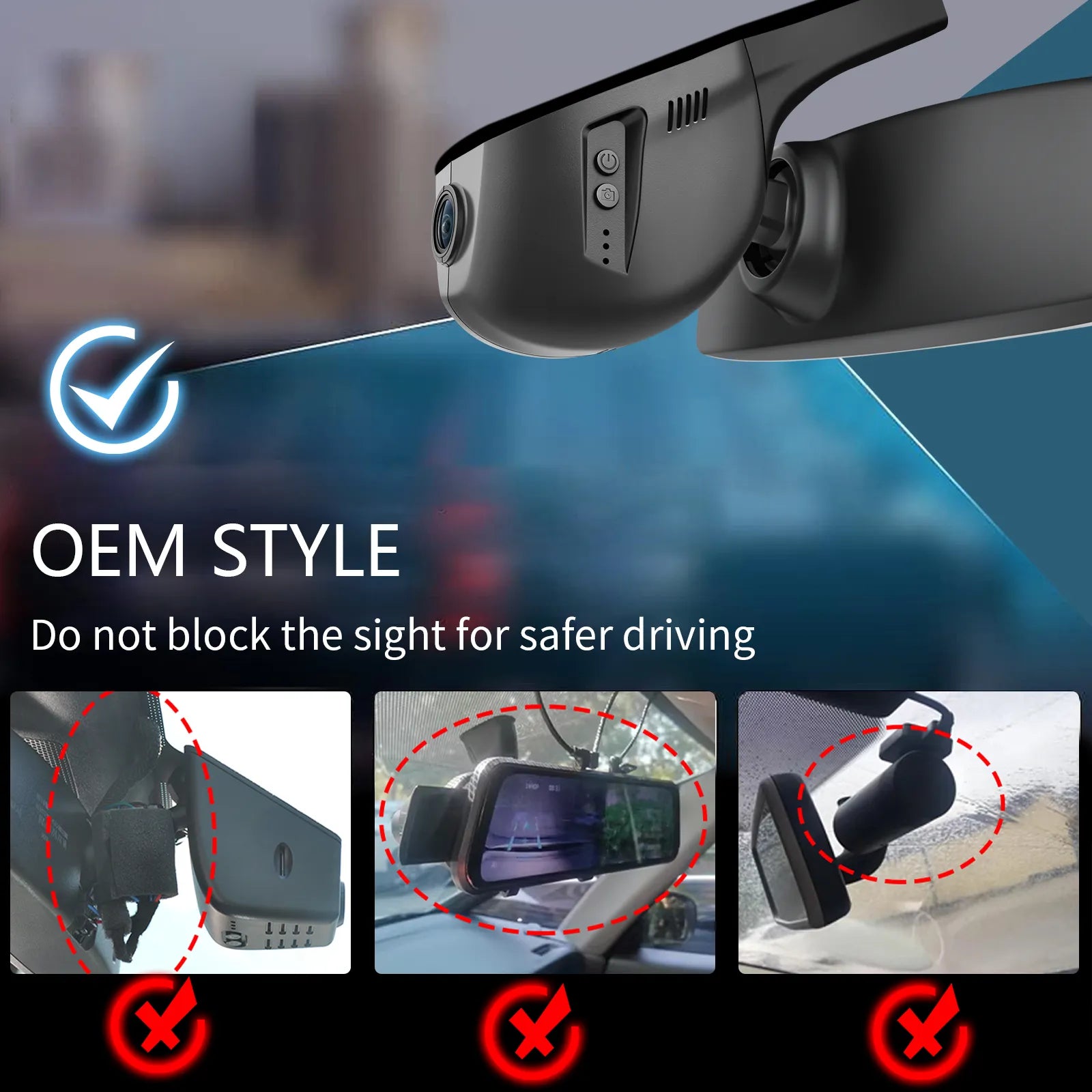 Mangoal Front 4K HDR Dash Cam STARVIS 2 IMX678, Custom Fit for Volkswagen up! & e-up! 2017-2024(Model A)