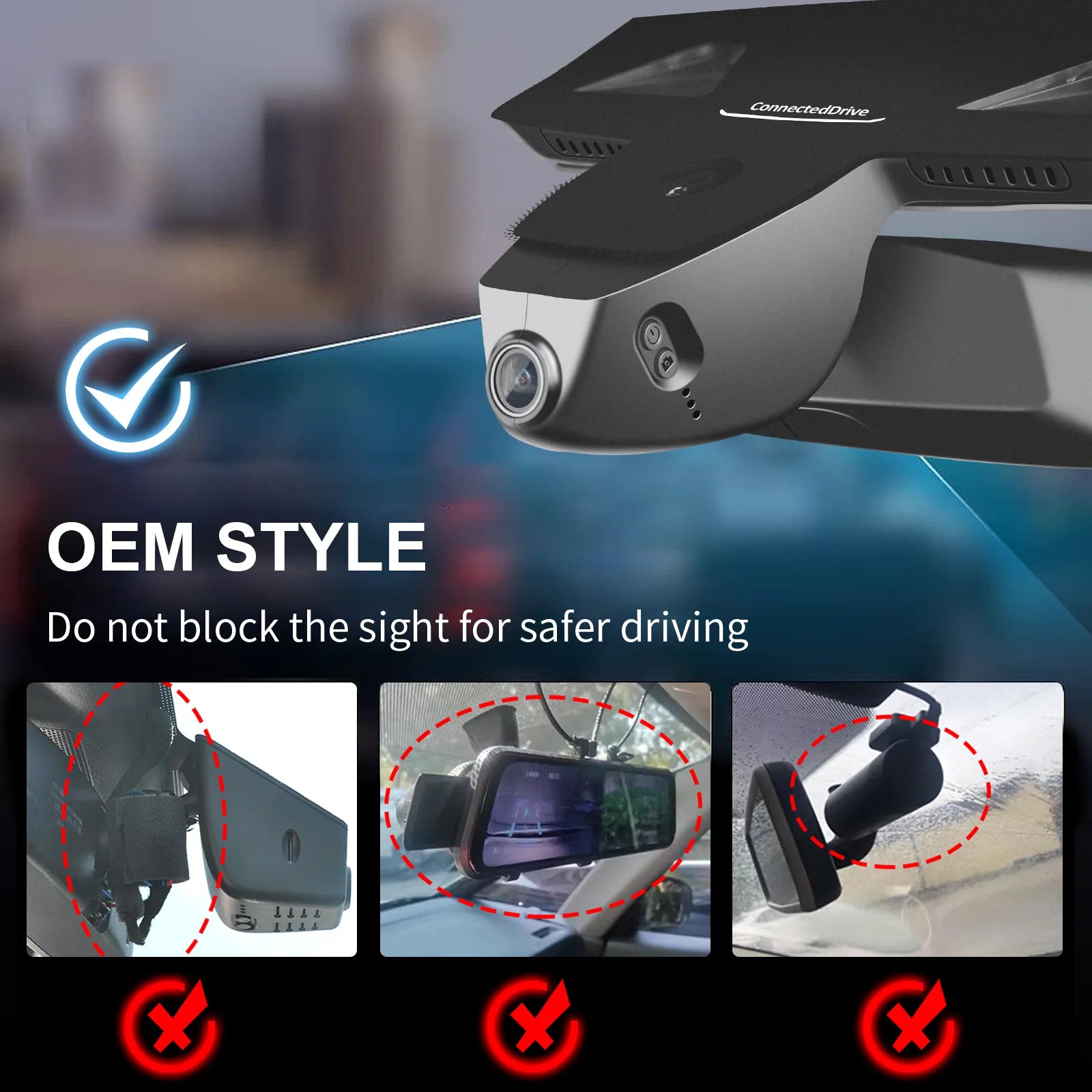 Mangoal Front 4K HDR Dash Cam STARVIS 2 IMX678 for BMW ix 2022-2026(Model A)