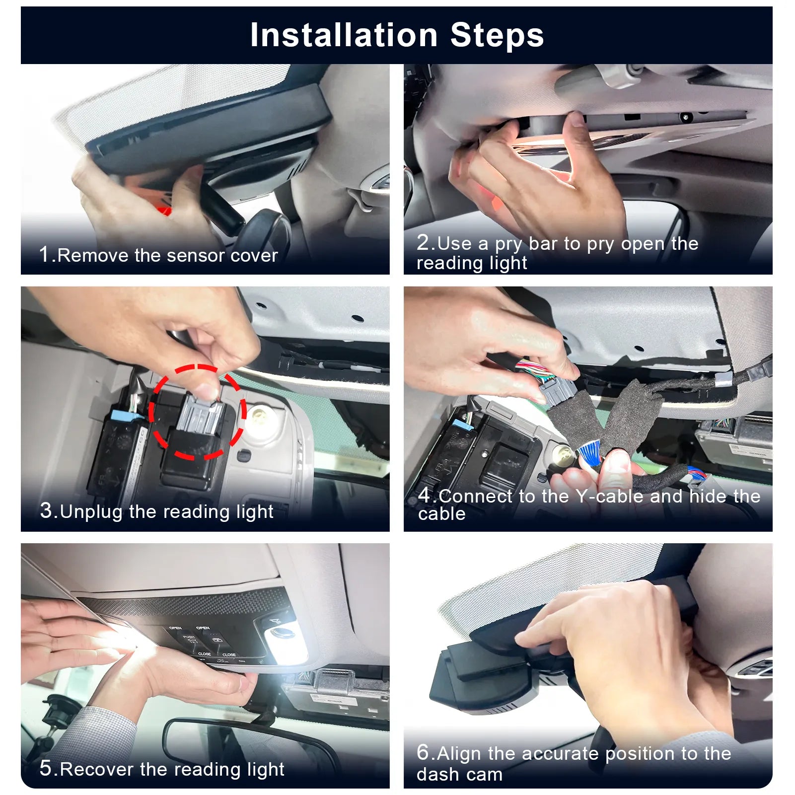 Mangoal Front 4K & Rear 1080P Dash Cam for Acura RDX 2019-2025