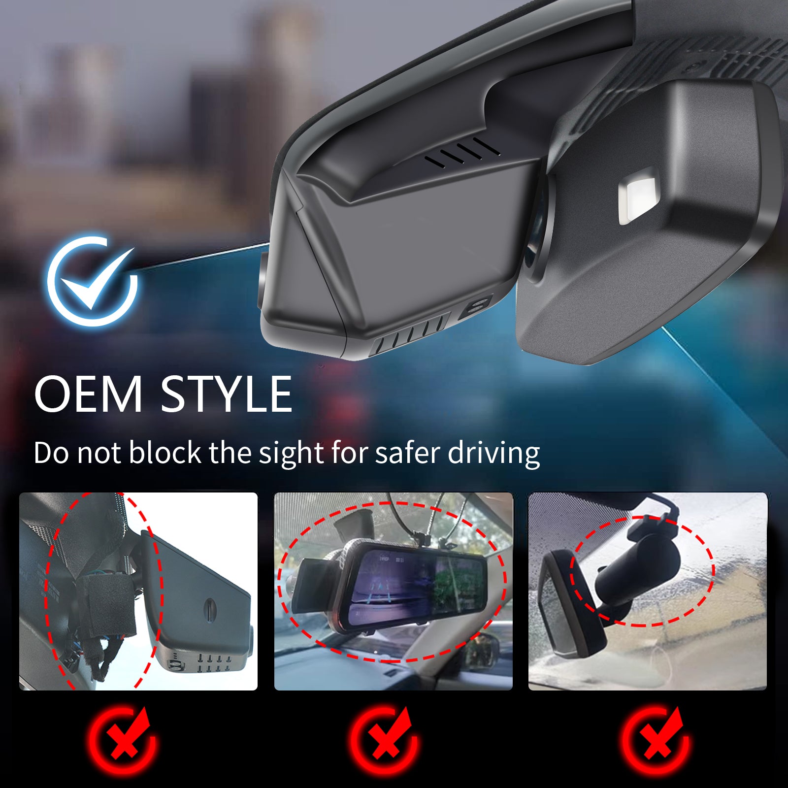 Mangoal Front 4K & Rear 2K HDR Dash Cam, Dual STARVIS 2 IMX678 IMX675, for Lincoln Nautilus Gen2 CDX707 2024-2026