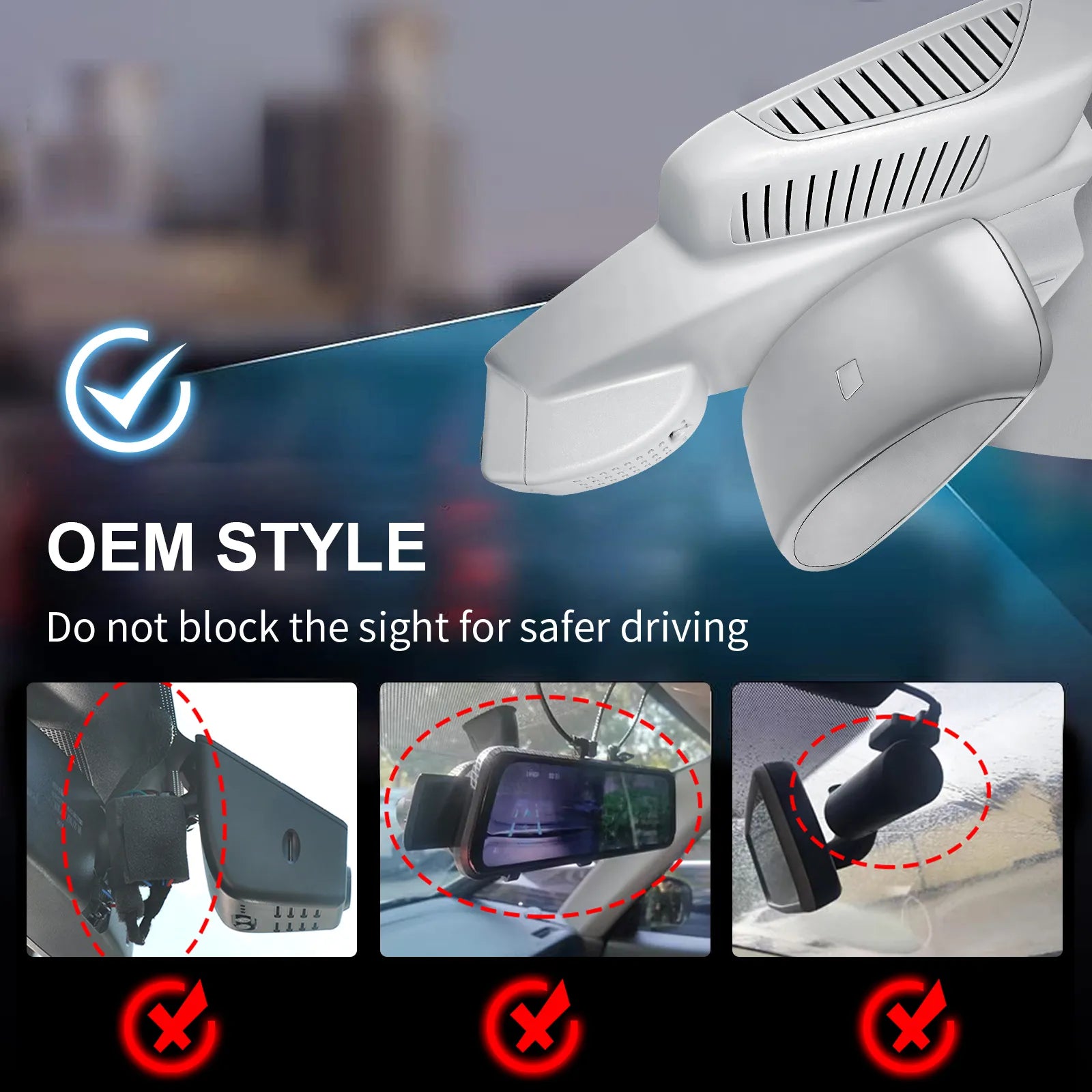 Mangoal 4K Dash Cam for Mercedes-Benz GLE (W166/C292) 2016-2019 & GLS(X166) 2017-2019 (Model B Gray)