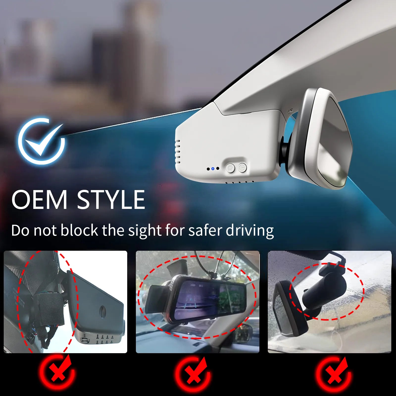 Mangoal Front 4K HDR Dash Cam STARVIS 2 IMX678, Custom Fit for Volkswagen Tiguan 2018-2024 Gen2 AD/BW (Model B Gray)