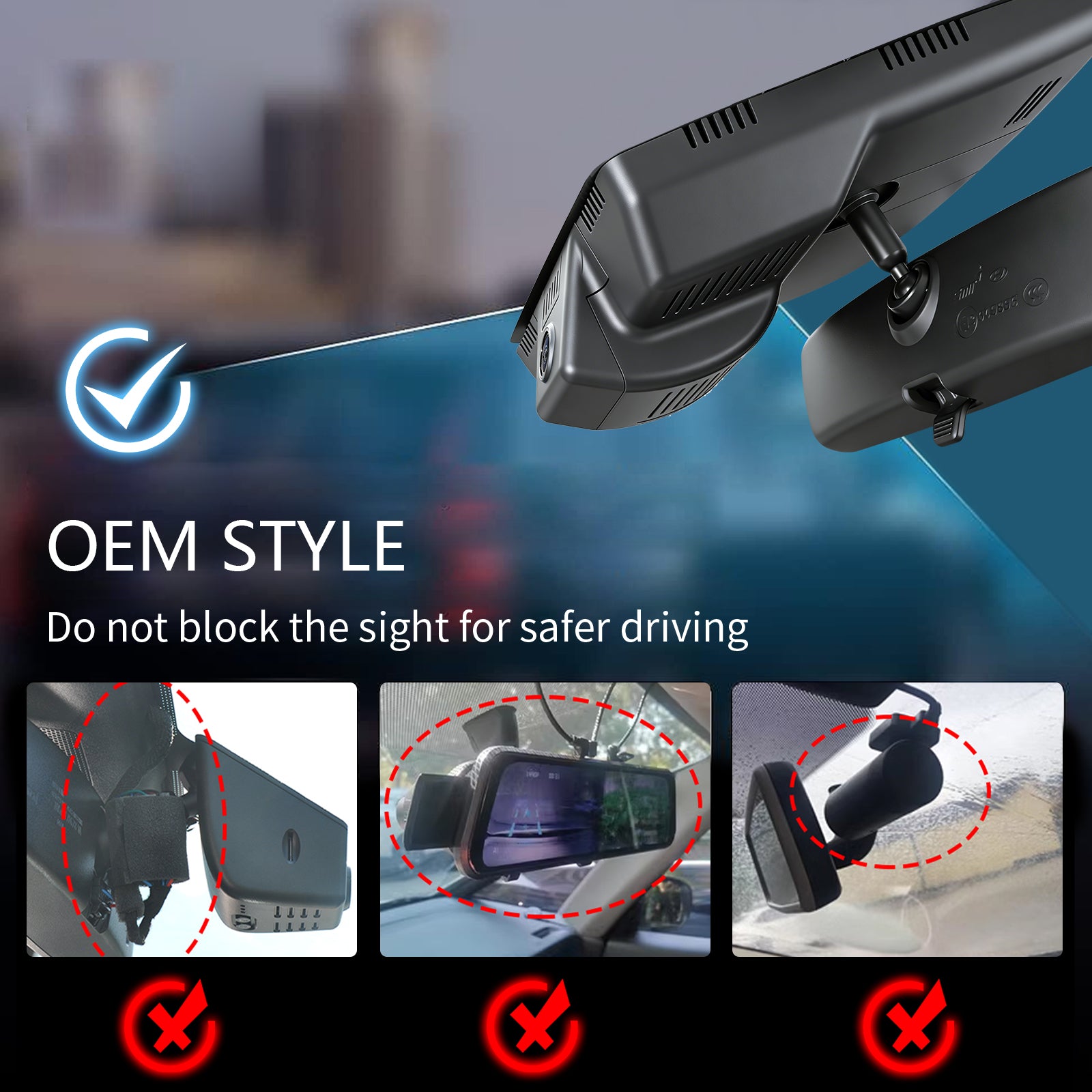 Mangoal 4K Dash Cam fit for Hyundai Tucson & Santa Cruz 2022-2026