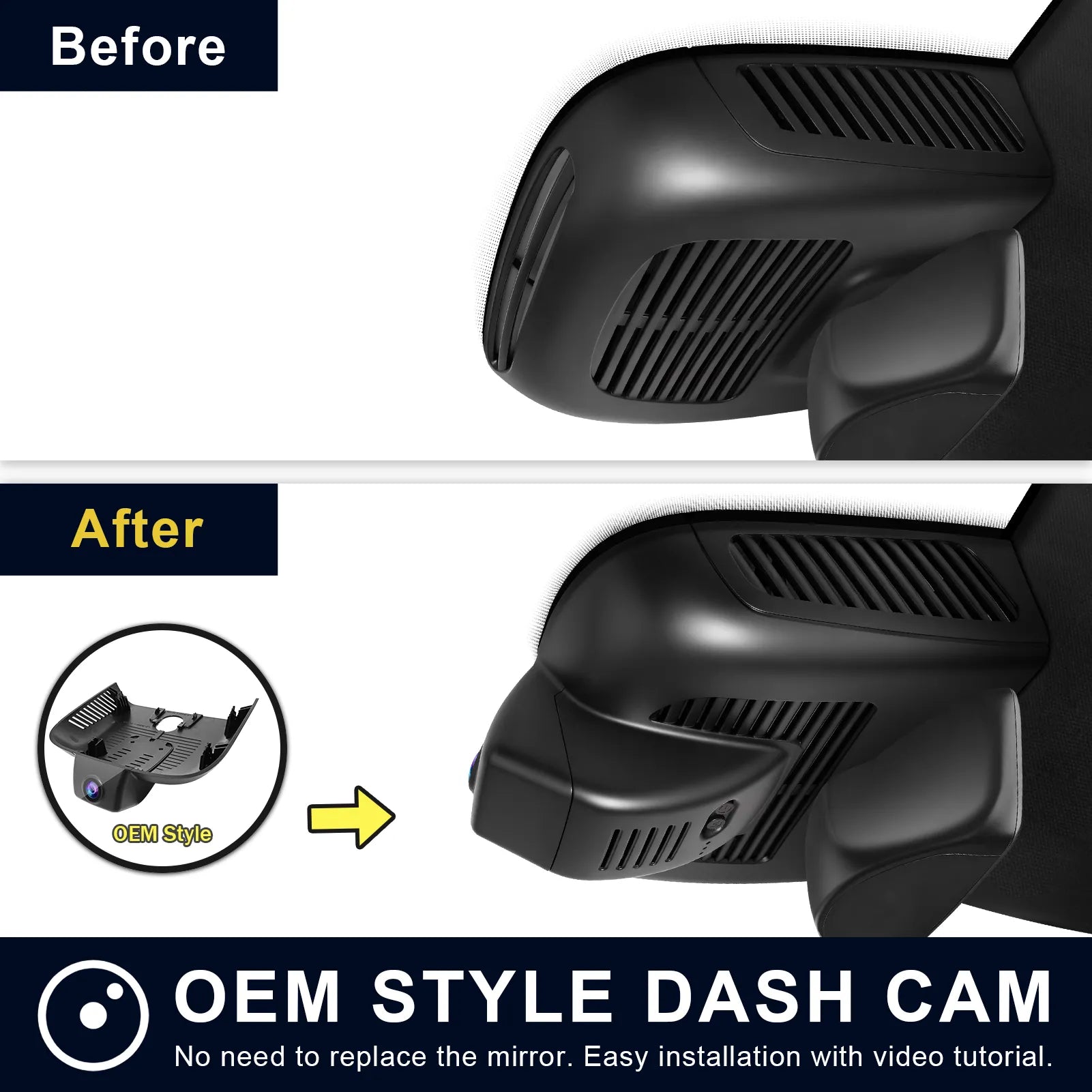 Mangoal Front 4K HDR Dash Cam STARVIS 2 IMX678 for Mercedes-Benz GLB X247 2020-2023(Model B)