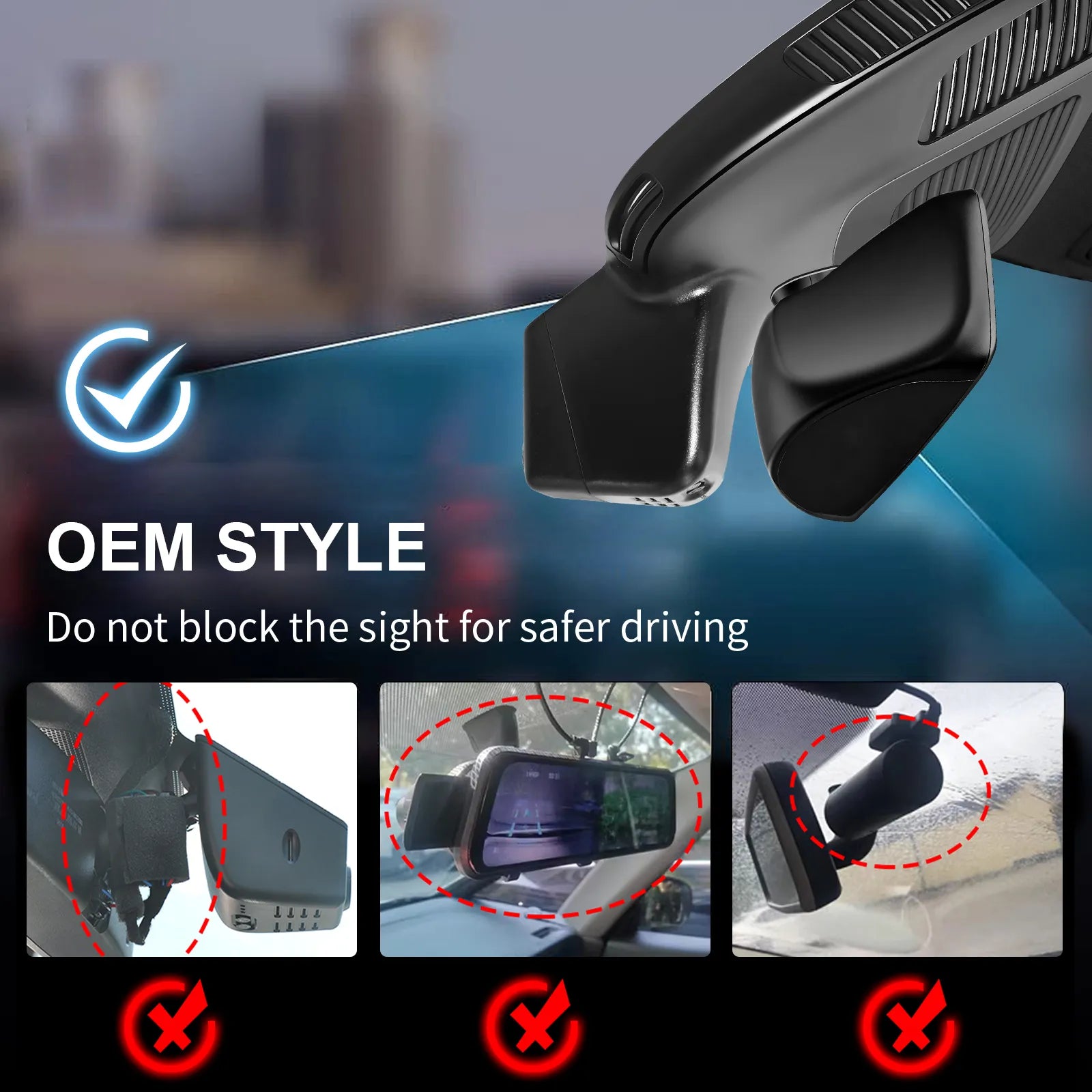 4K Front & 2K Rear 2 Channel HDR Dash Cam, Dual STARVIS 2 IMX678 IMX675 for Mercedes-Benz GLE(W167/C167) 2020-2025 & GLS(X167) 2020-2025(Model D Black), 5GHz WiFi, GPS, App & WiFi, 128GB Card