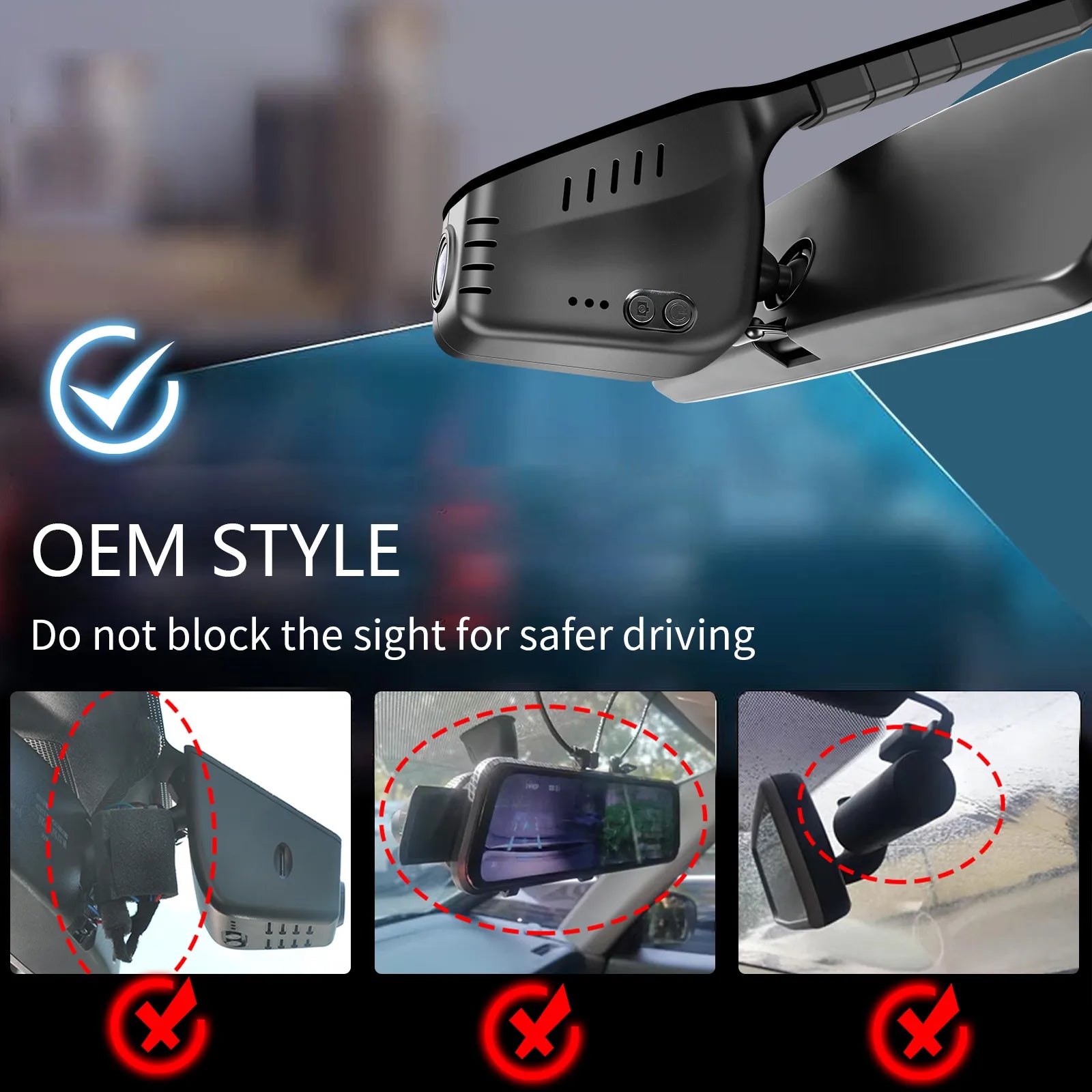 Mangoal 4K Front & 2K Rear 2 Channel HDR Dash Cam, Dual STARVIS 2 IMX678 IMX675, Custom fit for Volkswagen(Model A), Rearview Mirror Base Without Sensor Cover