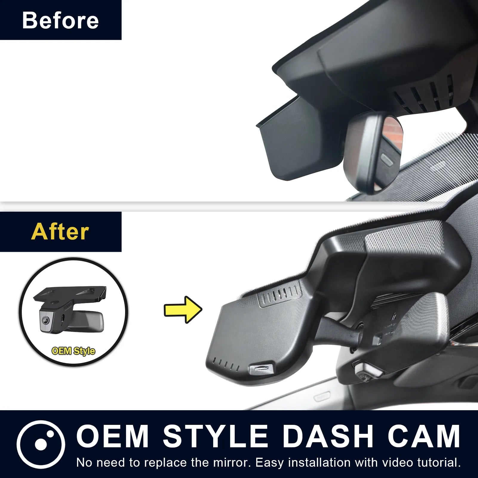 Mangoal 4K Dash Cam for BMW X5 Gen4 G05 F95 2024+ Facelift (Model C)