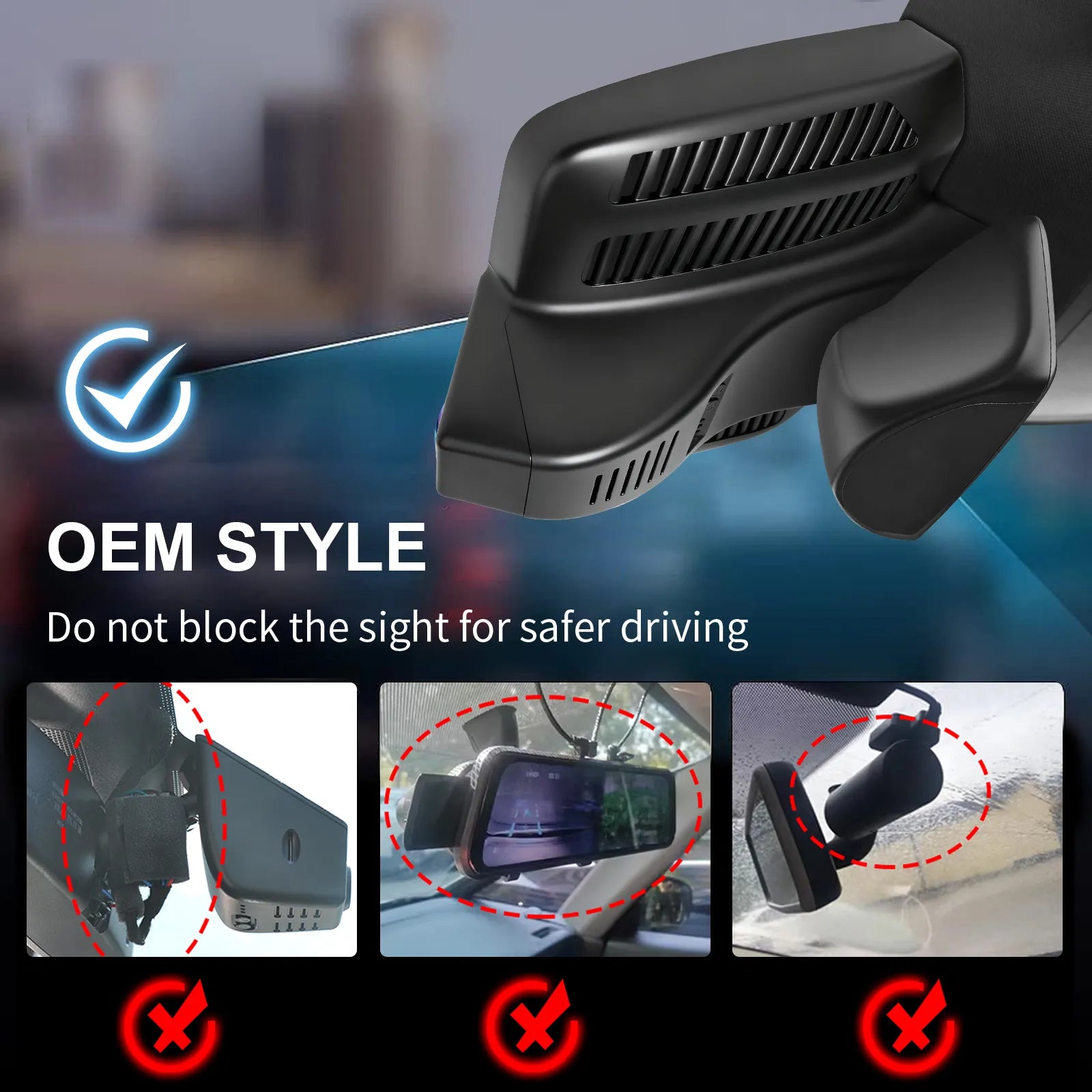 Mangoal Front 4K & Rear 2K HDR Dash Cam, Dual STARVIS 2 IMX678 IMX675, for Mercedes-Benz E-Class W213 E-Class 2017-2023 & E53 E63 AMG 2018-2024(Model E Black)