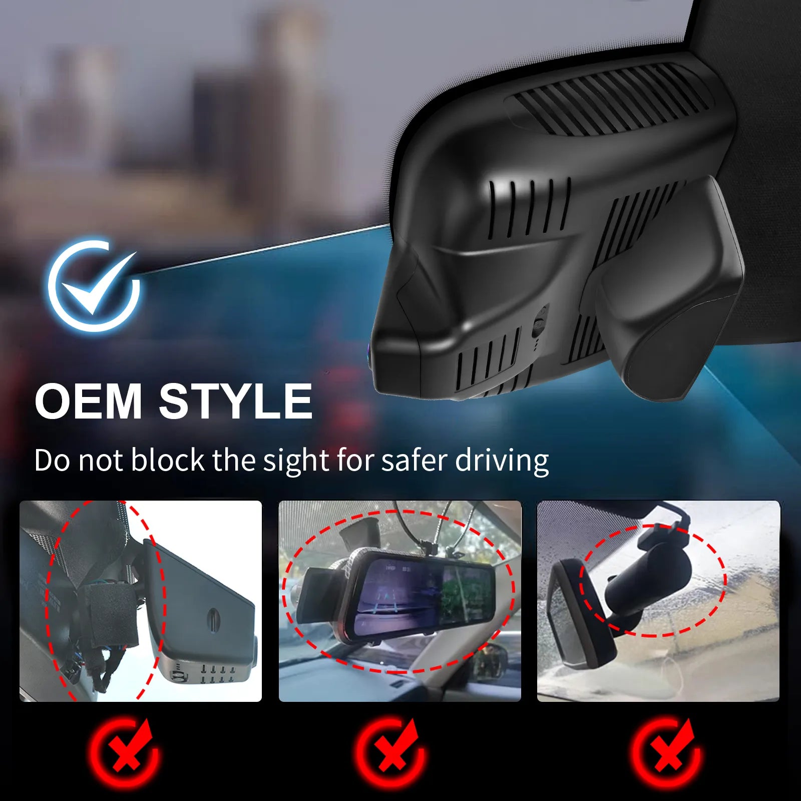 Mangoal Front 4K and Rear 1080P Dash Cam for Mercedes-Benz GLB X247 Facelift 2024-2026(Model D)