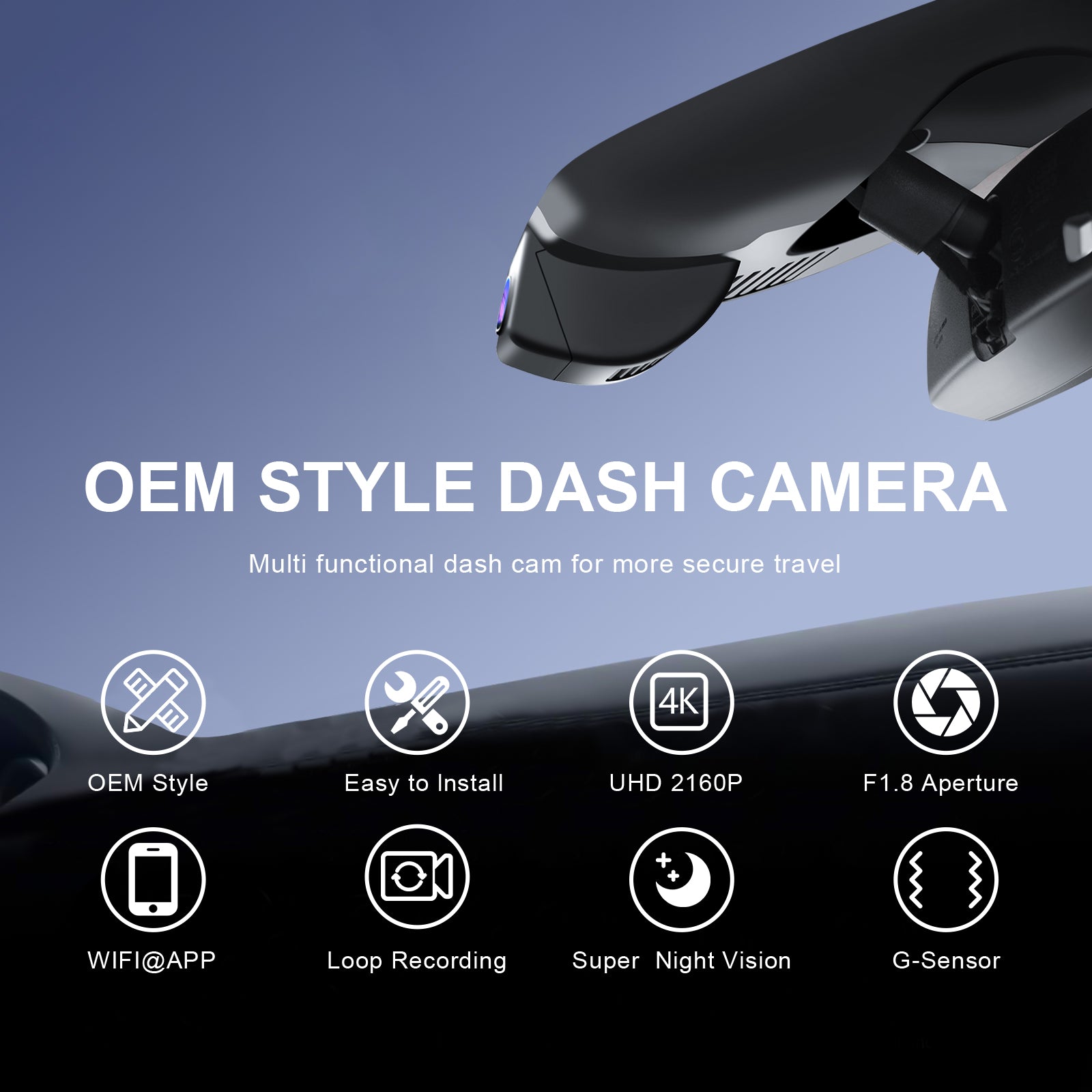 Mangoal 4K Dash Cam for Mazda 3 2024-2026 (Model B)