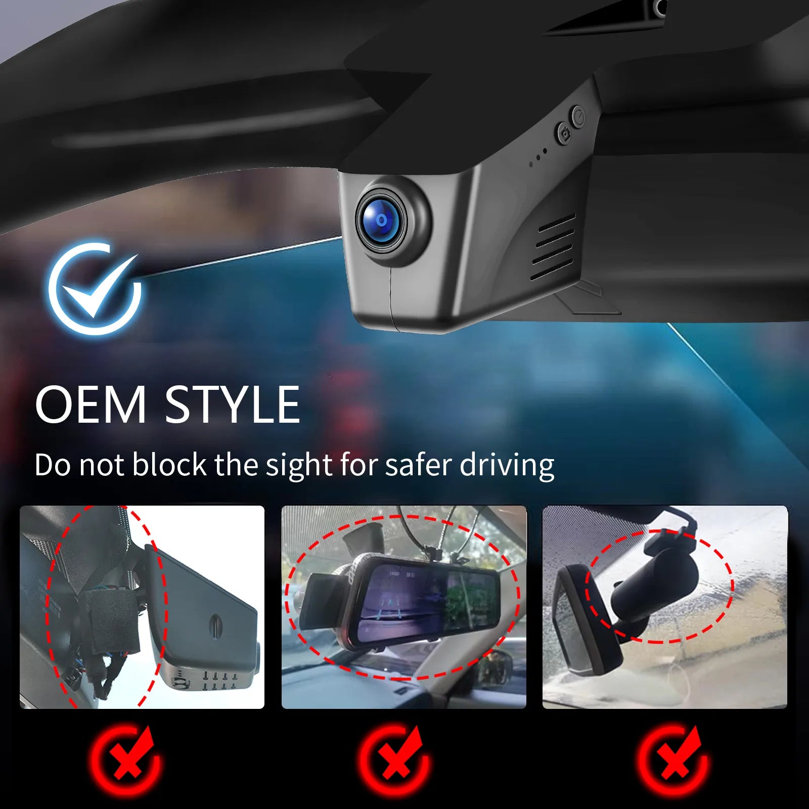 Mangoal Front 4K HDR Dash Cam STARVIS 2 IMX678 for Cayenne, Macan, 911, Panamera, Boxster, Cayman, Spyder(Model B)