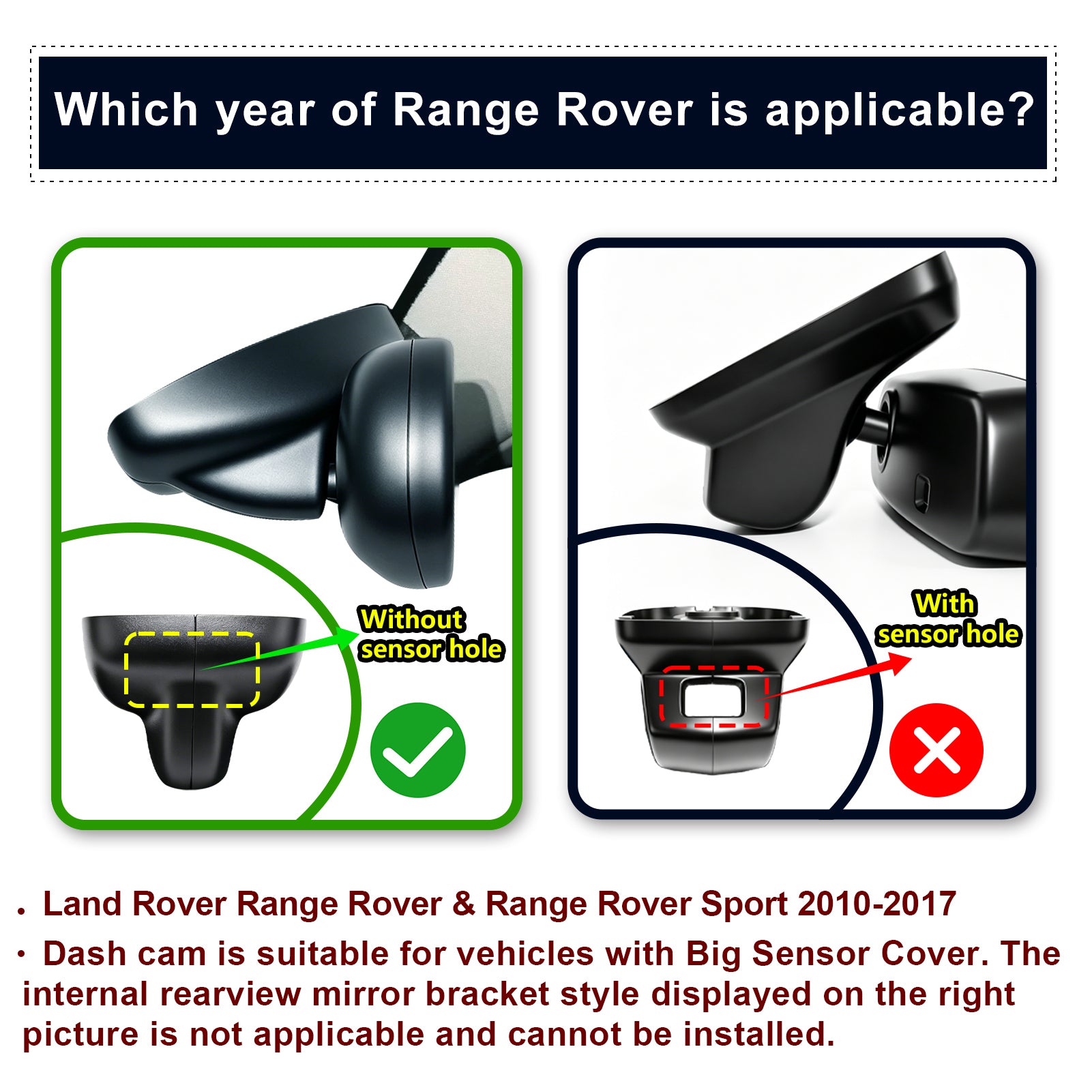 Mangoal Dash Cam for Land Rover Range Rover & Range Rover Sport(Model A)