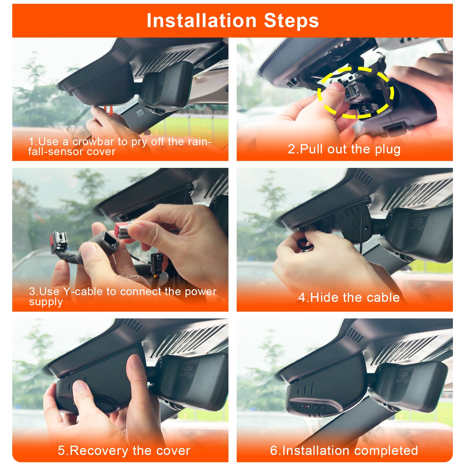 Mangoal Dash Cam for Land Rover Range Rover Gen5 & Range Rover Sport Gen3 L461 (Model D)